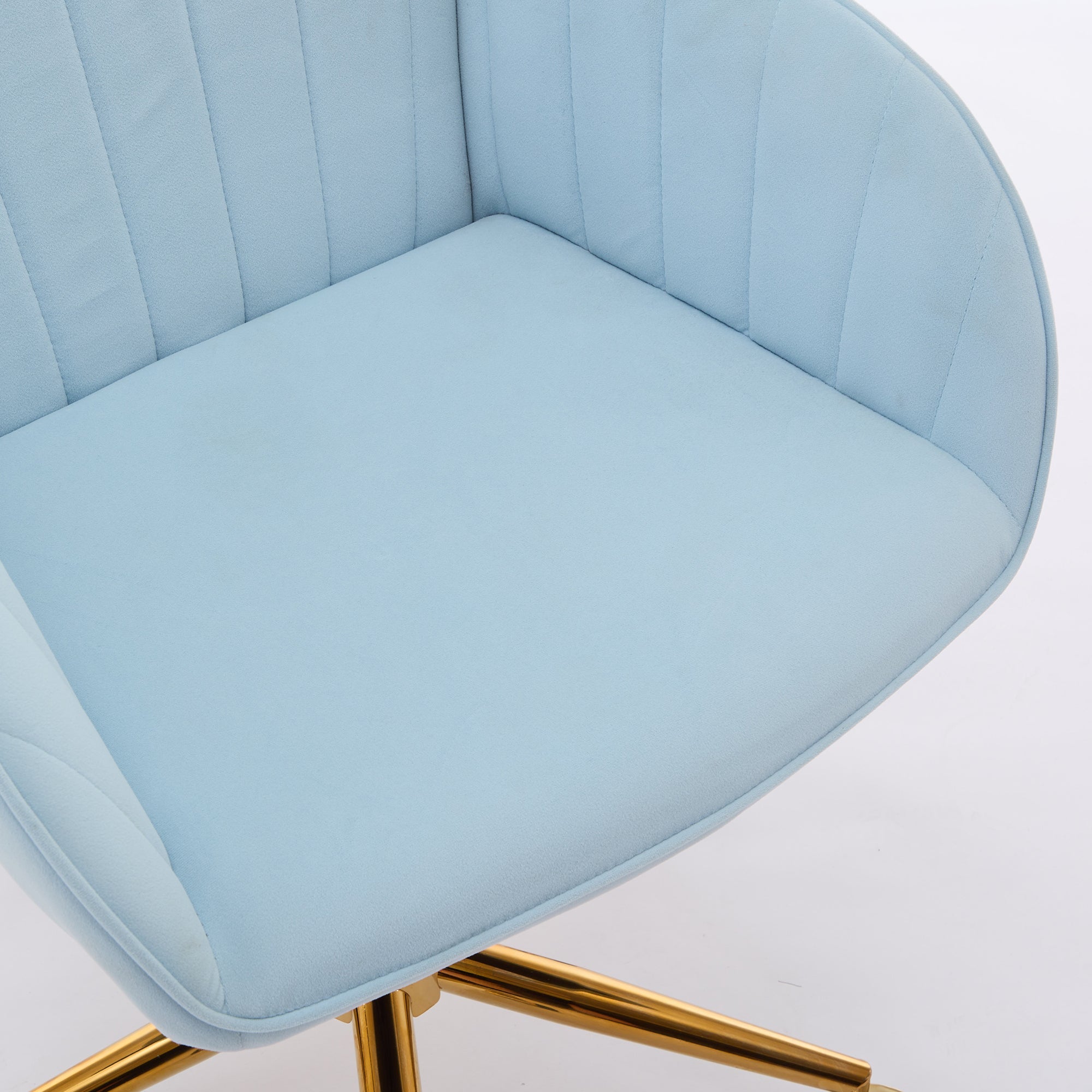 Adjustable Ergonomic Swivel Chair with Golden Base