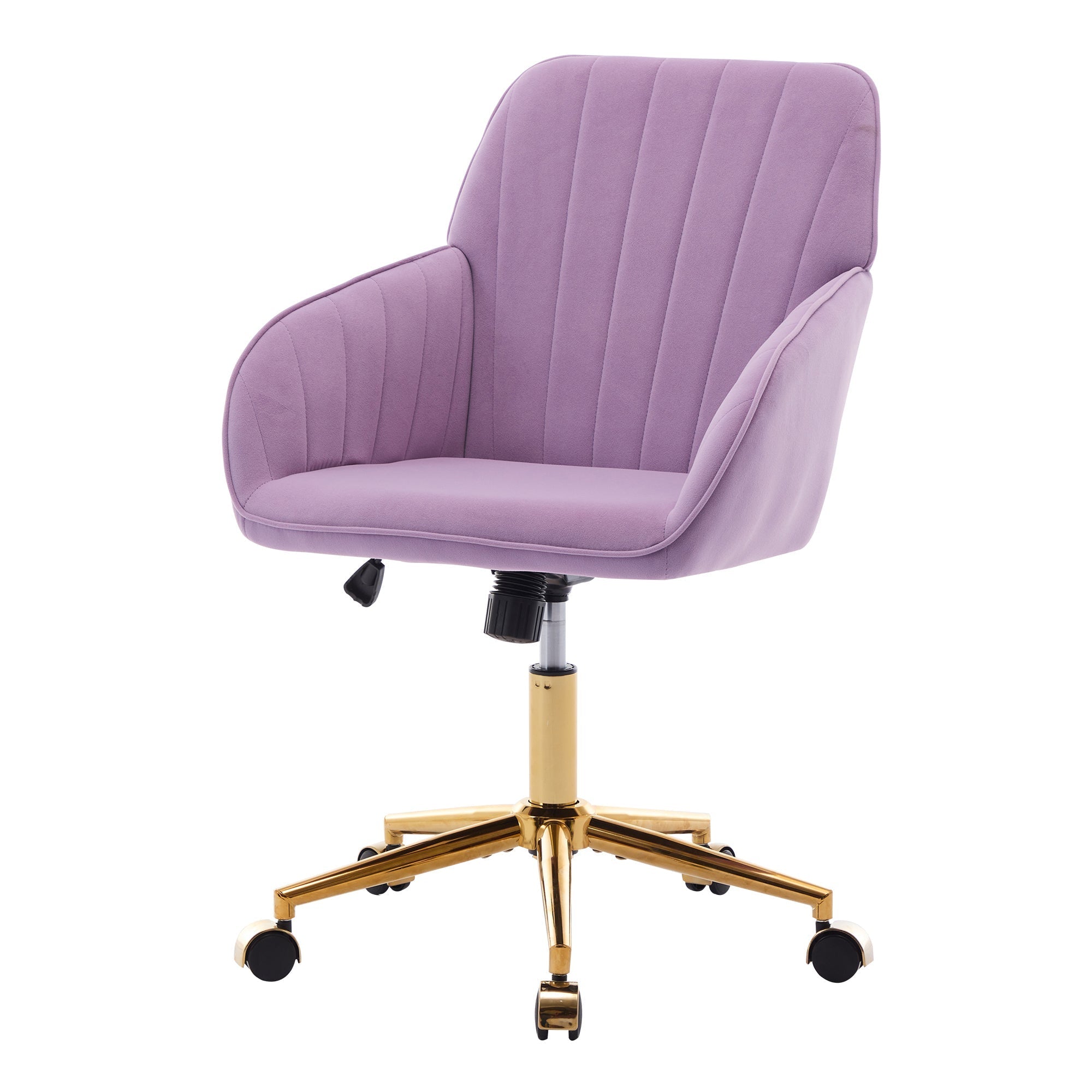 Adjustable Ergonomic Swivel Chair with Golden Base