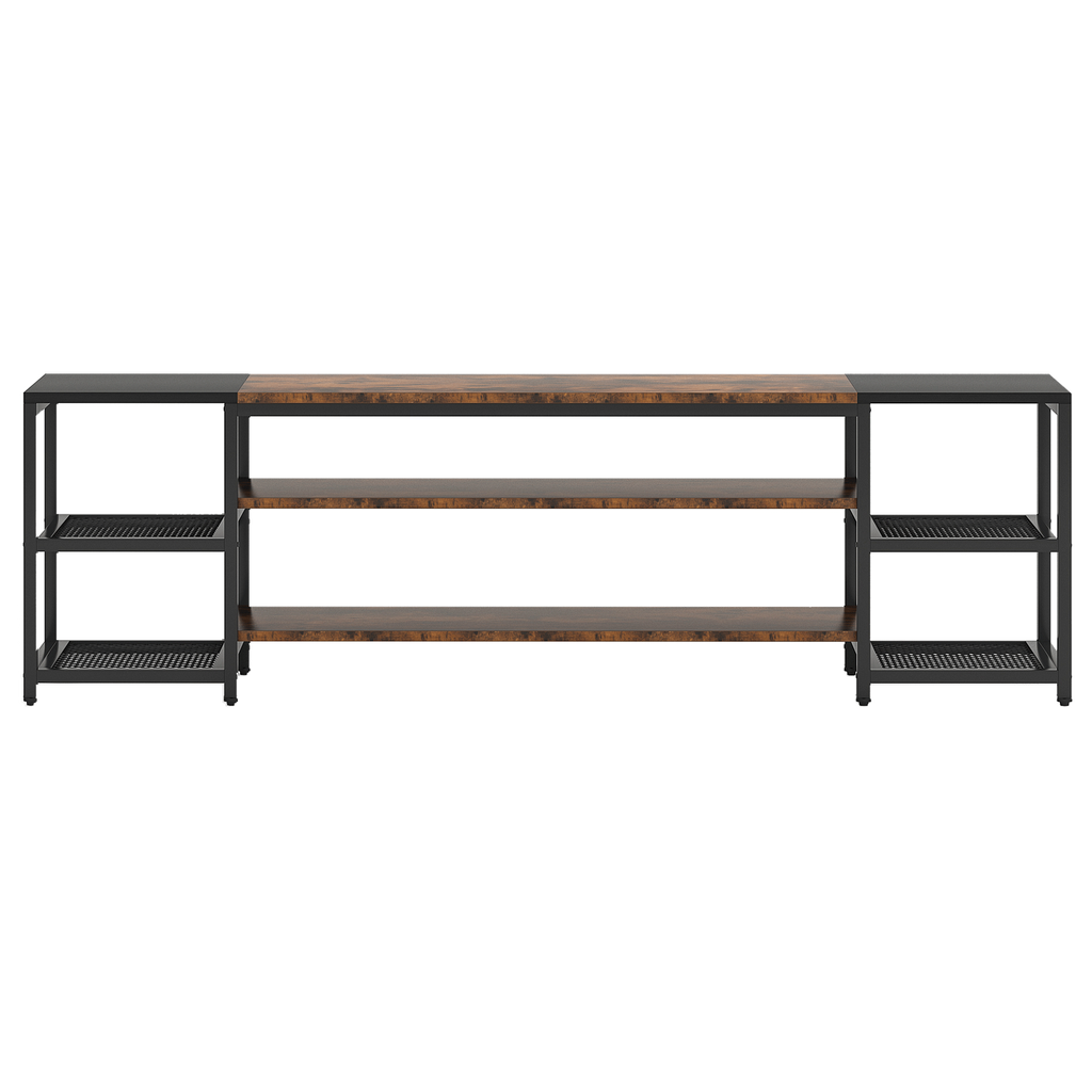 Waterford Modern Farmhouse Entertainment Center with 3-Tier Shelves