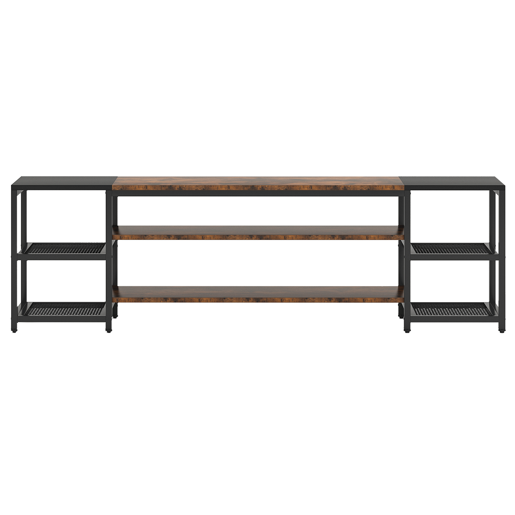 Waterford Modern Farmhouse Entertainment Center with 3-Tier Shelves