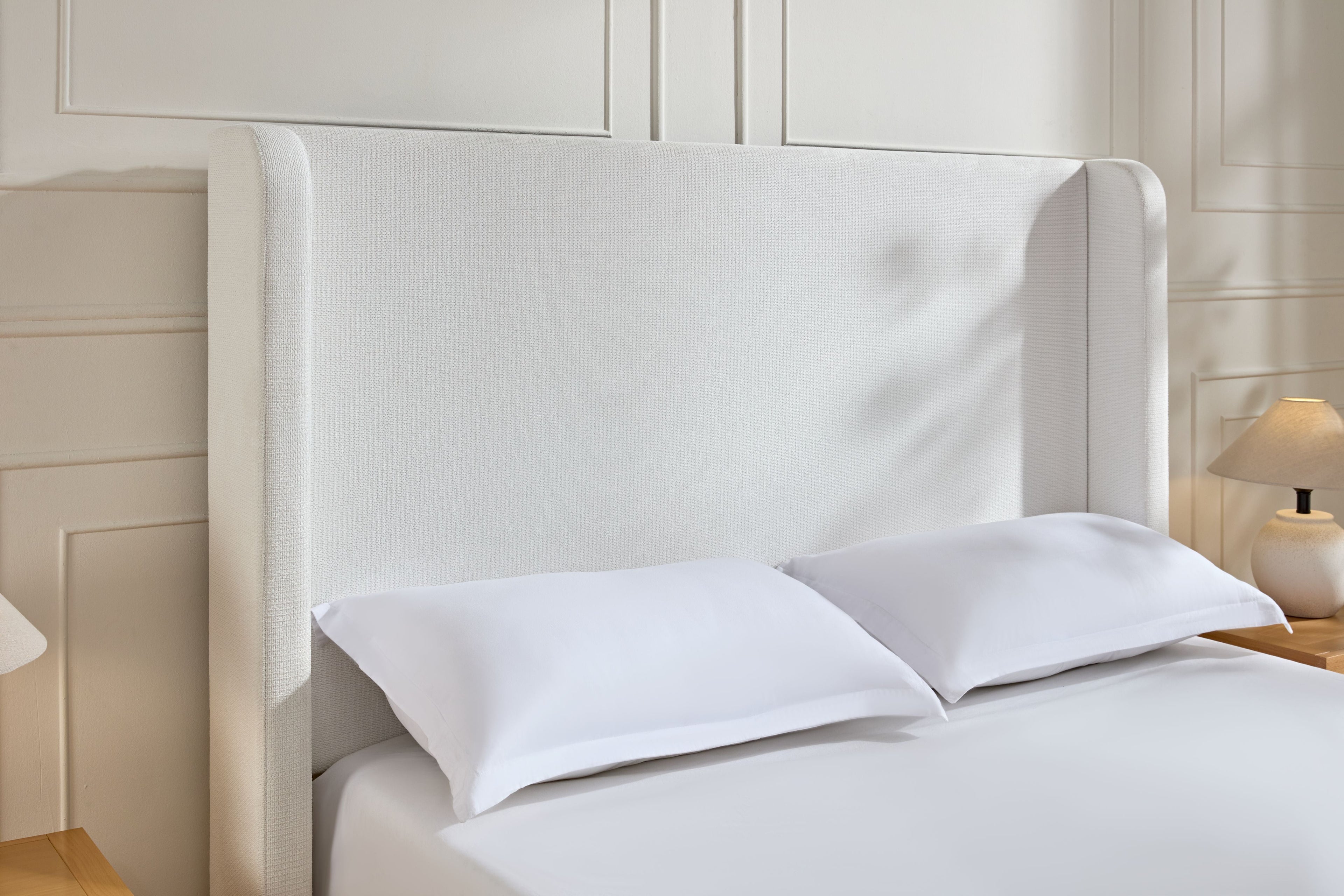 Hannah Upholstered Wingback Bed