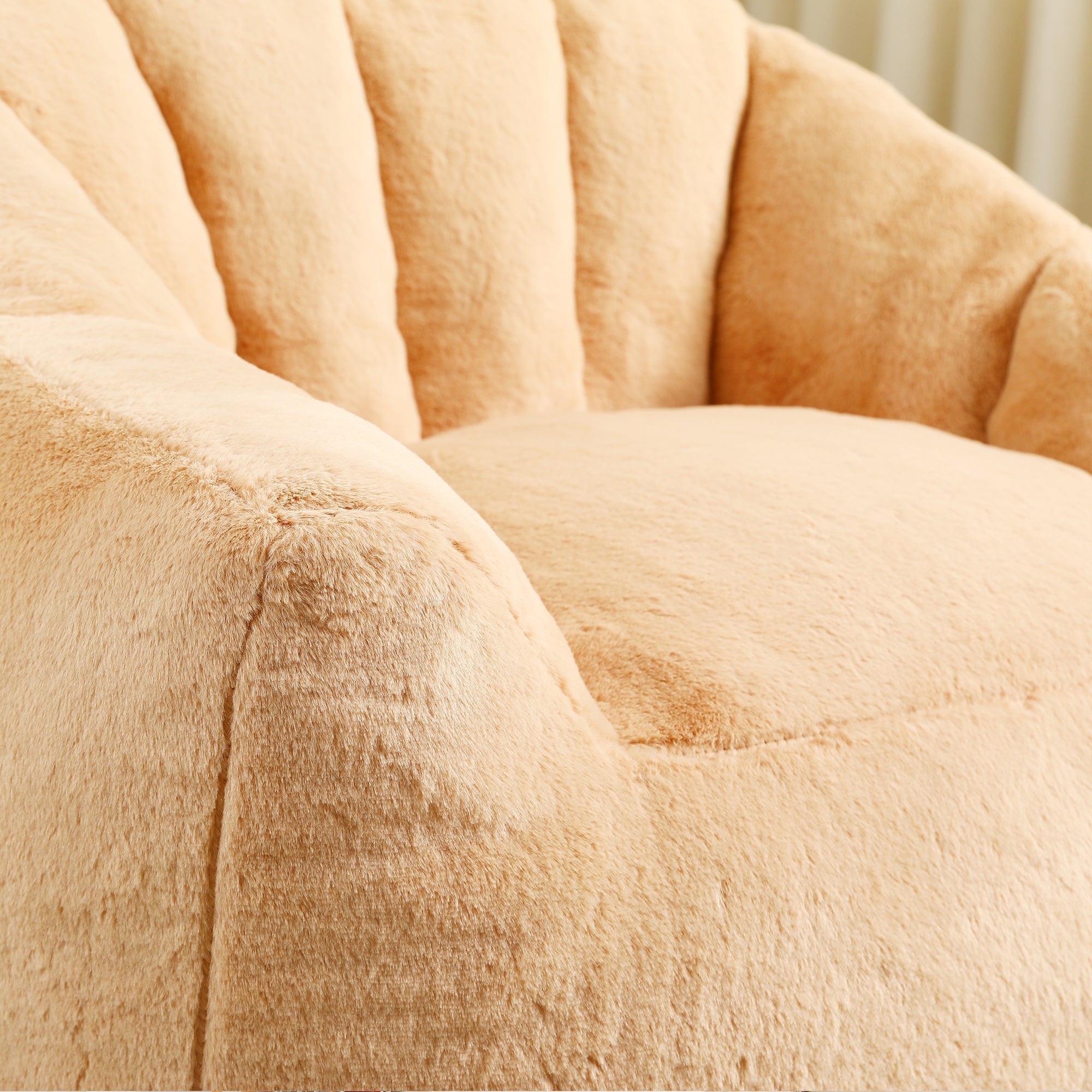 Beanbag Sofa Chair with Armrests Stuffed with High-Density Foam