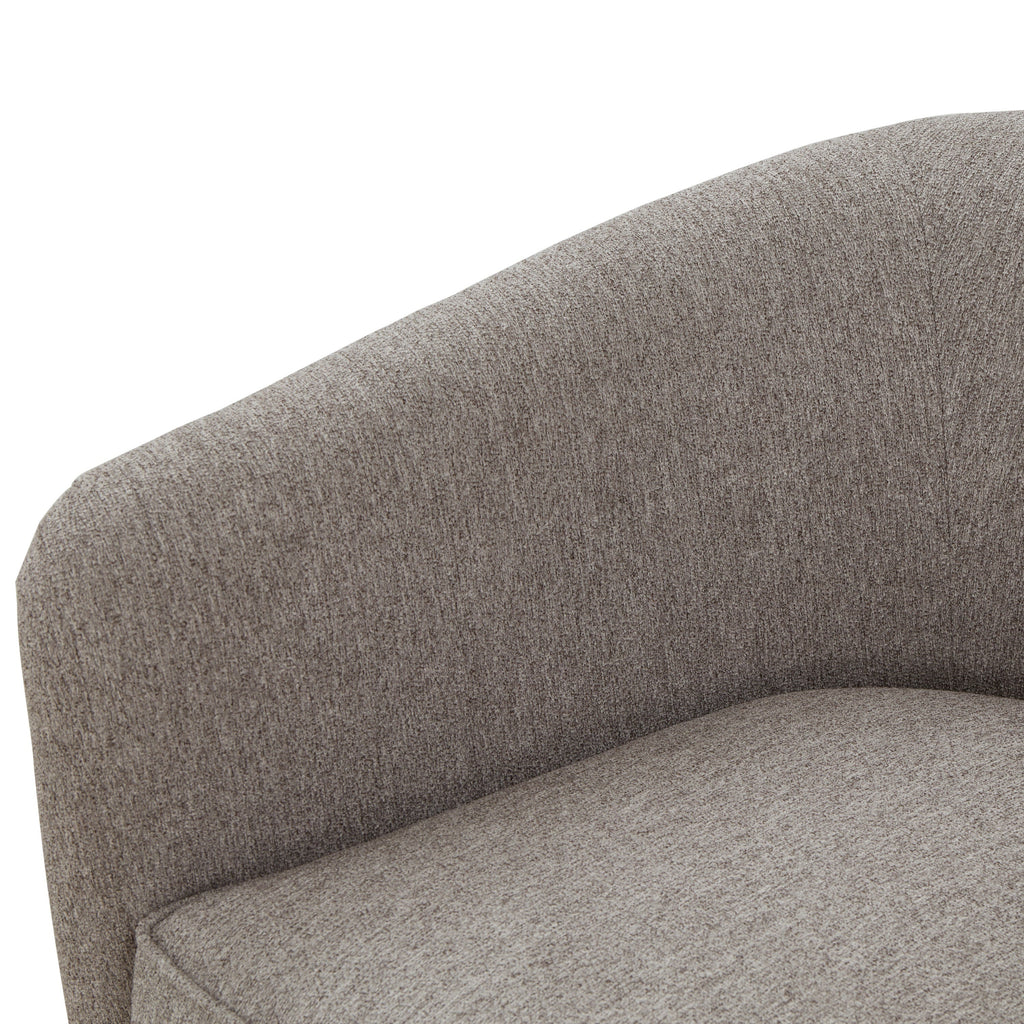 Miramar Wood Base Swivel Club Accent Chair