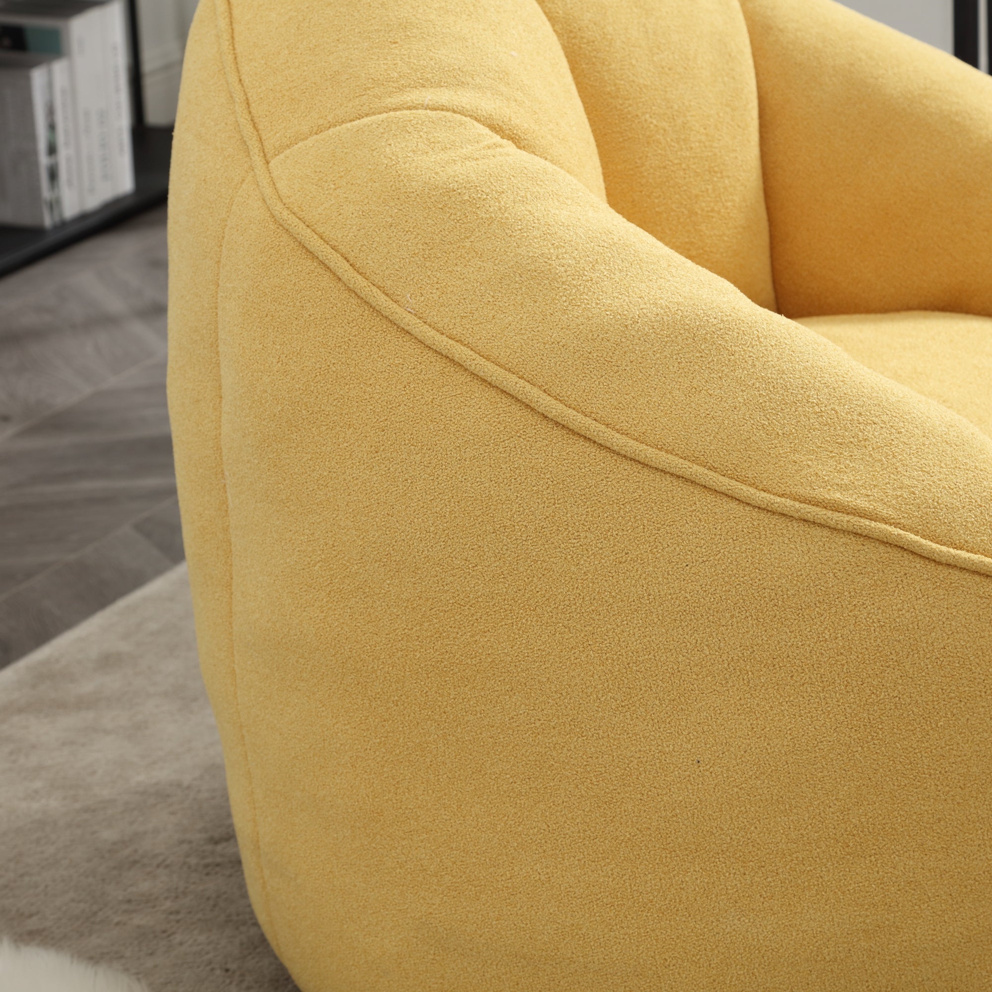 Bean Bag Sofa Chair with High-Pressure Foam and Footrest