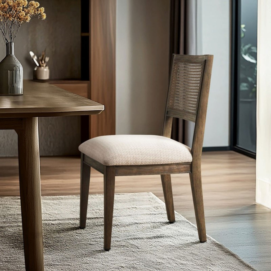 Hearthfield Rattan Armless Dining Chair, Set of 2
