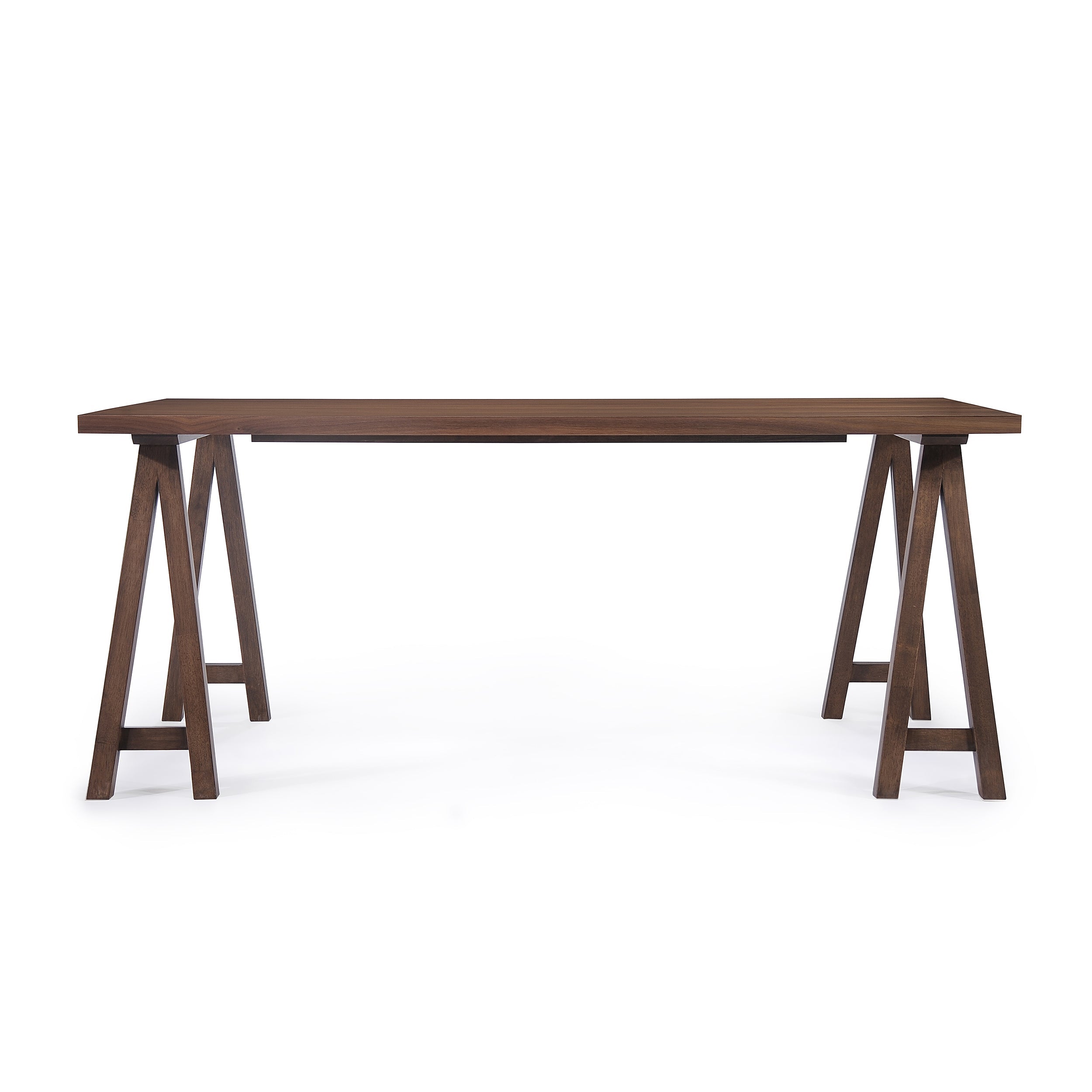 Solid Wood Sawhorse Dining Table