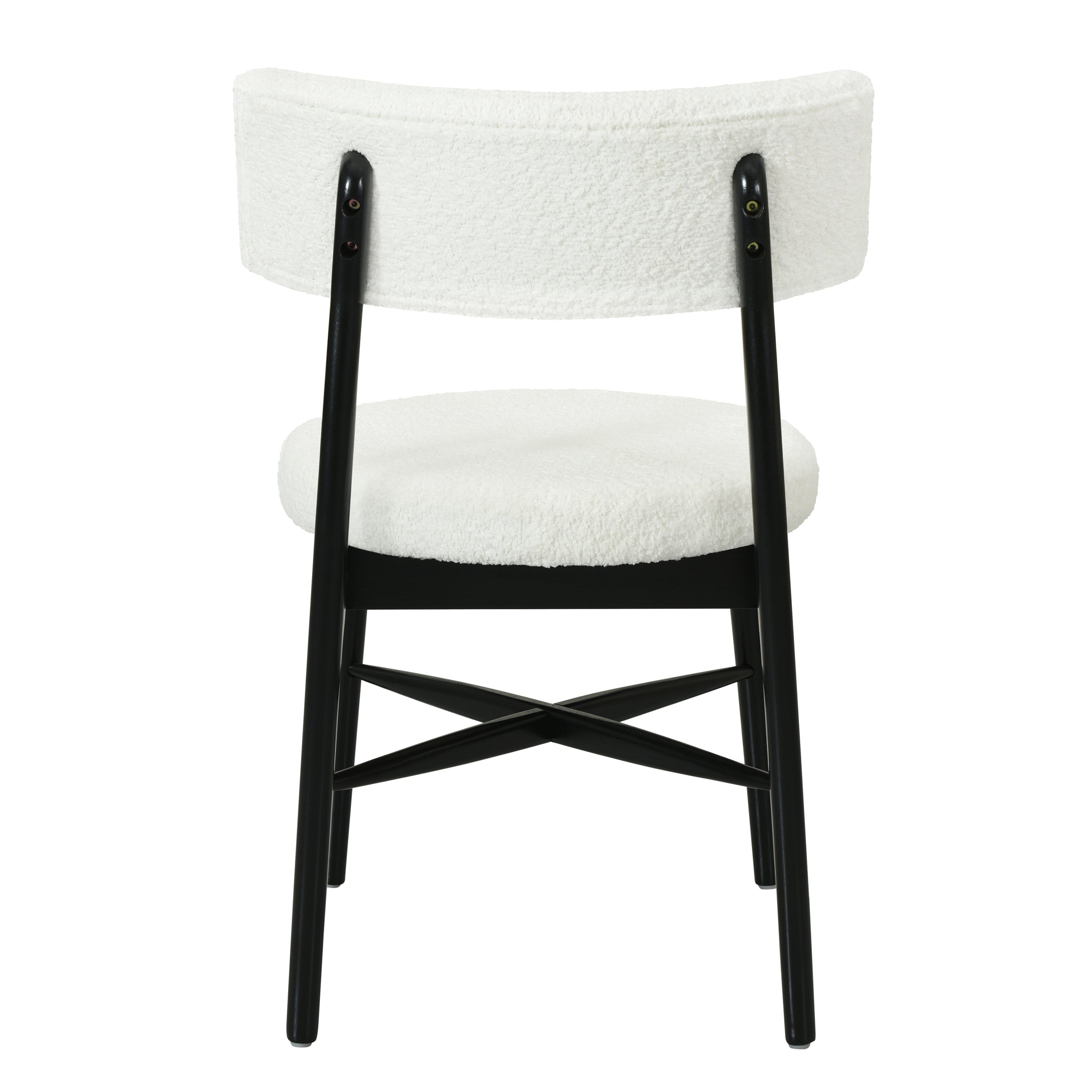 Harveston Mid Century Modern Boucle Upholstered Dining Chairs, Set of 2