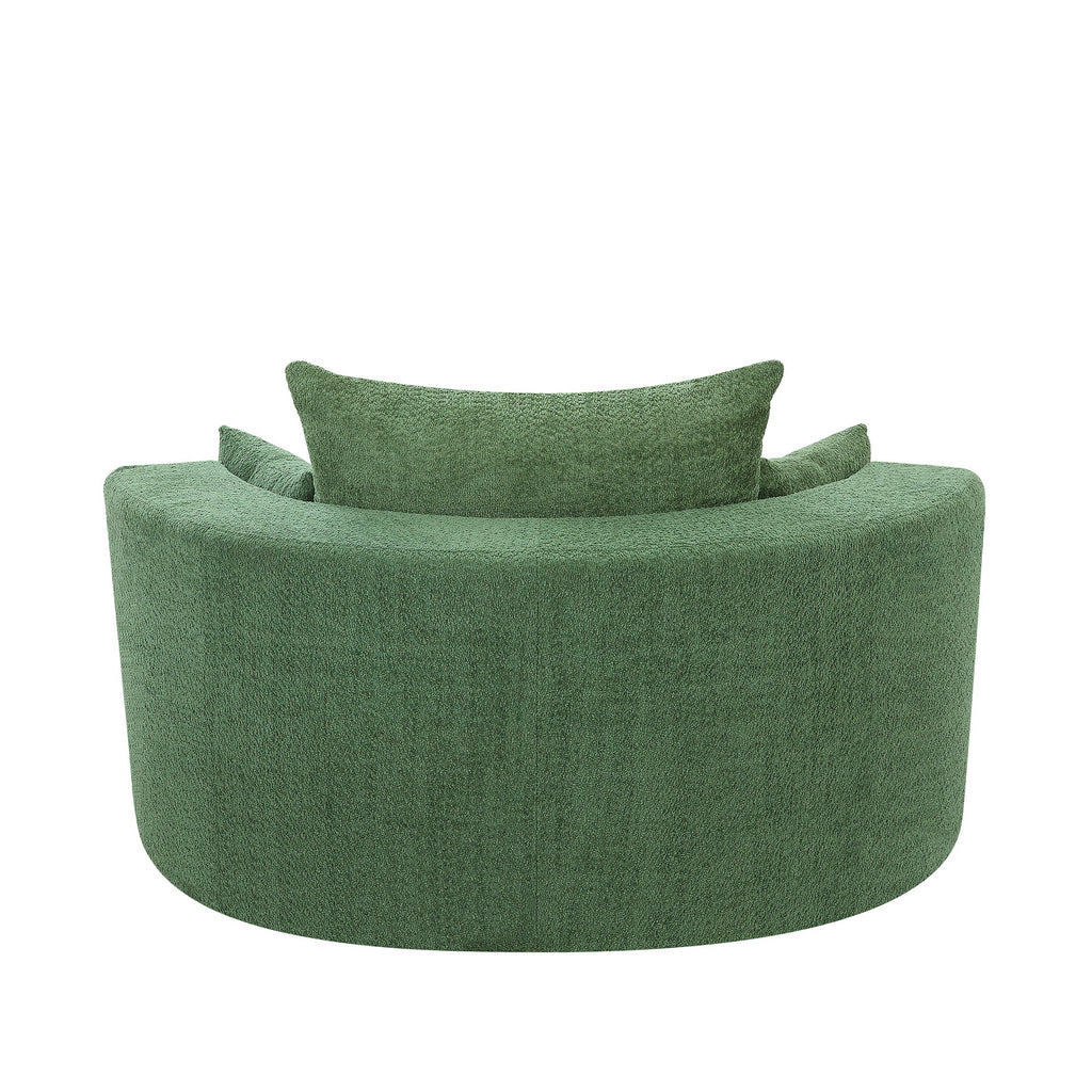 Crossley Oversized Swivel Barrel Accent Chair