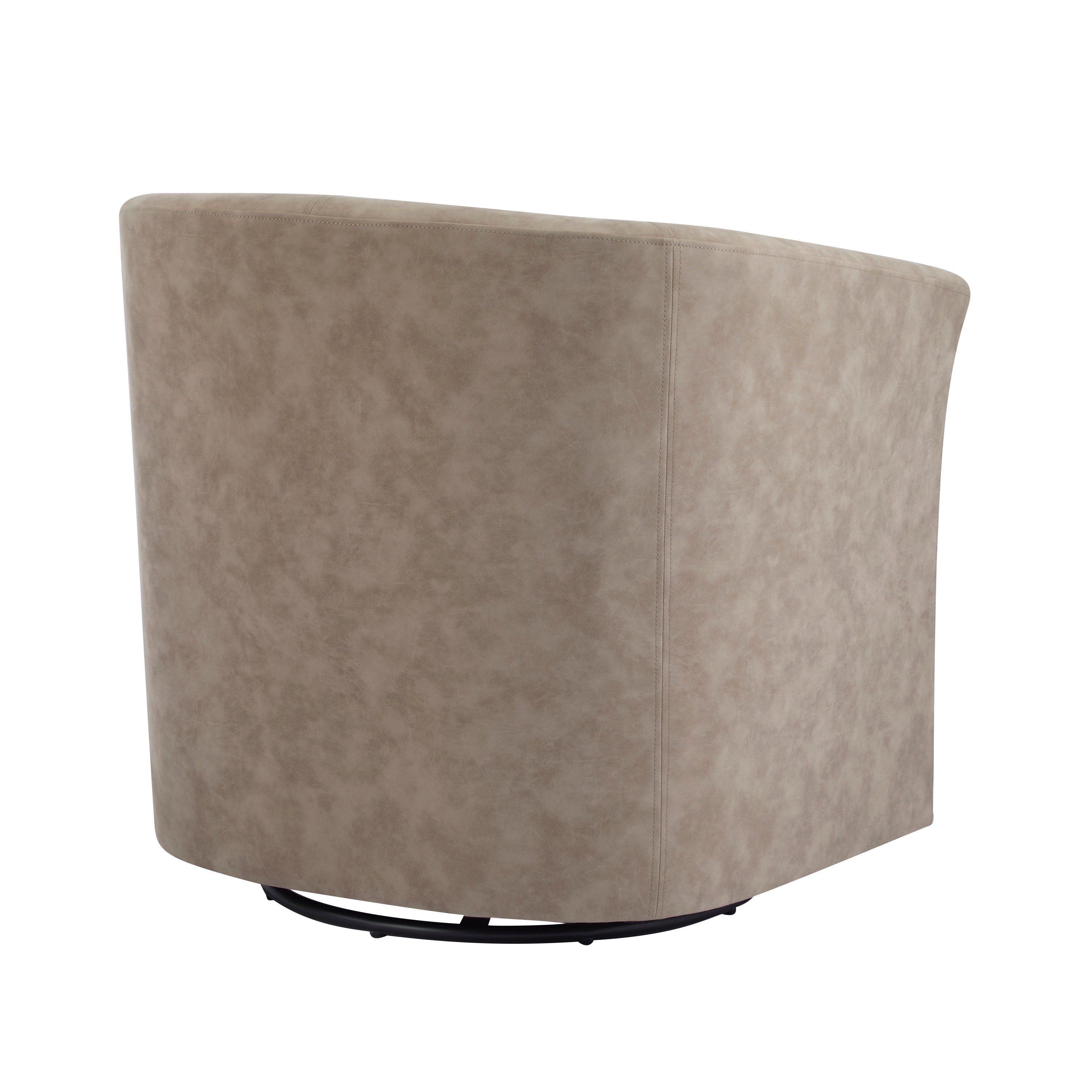 Wilmore Faux Leather Swivel Barrel Chair