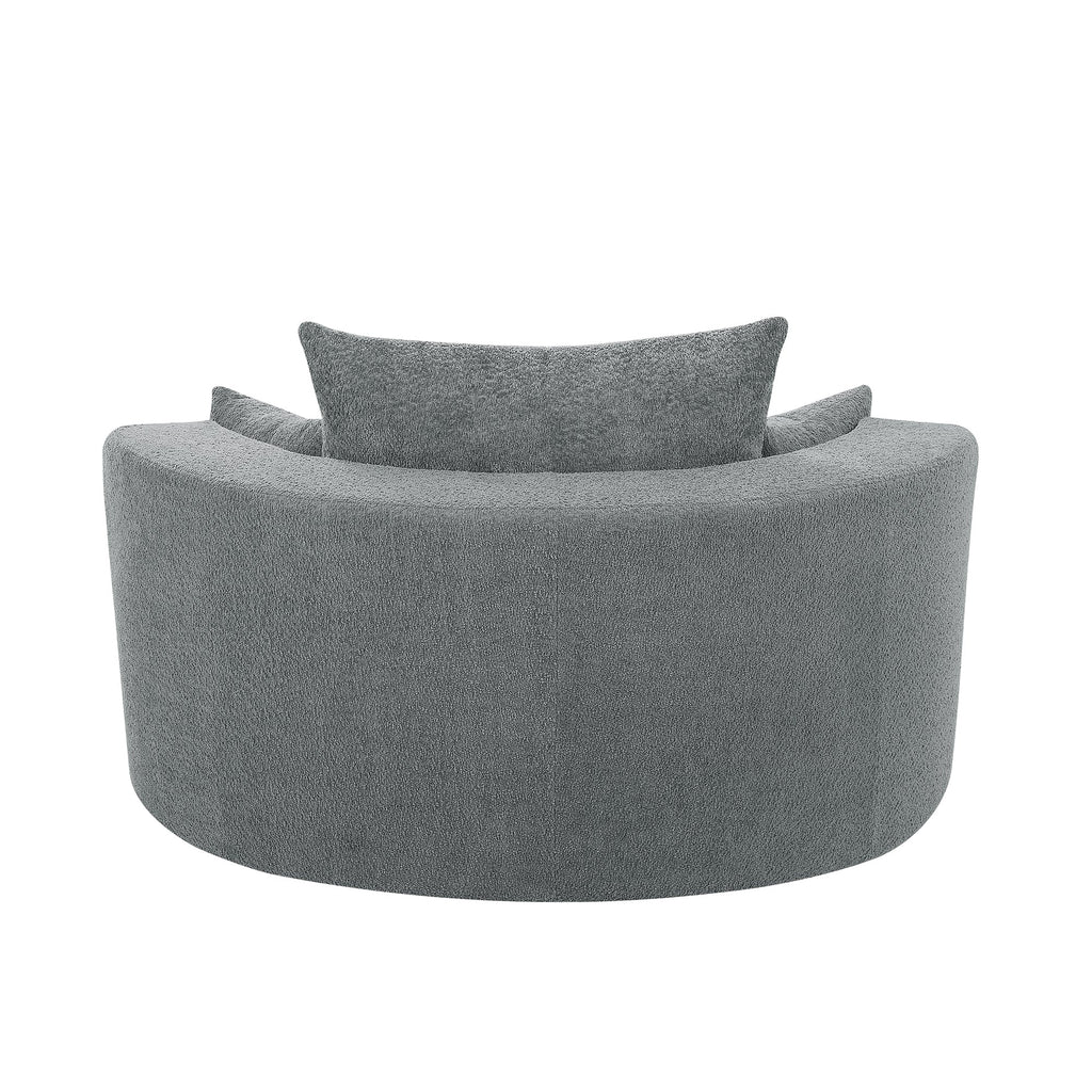 Crossley Oversized Swivel Barrel Accent Chair