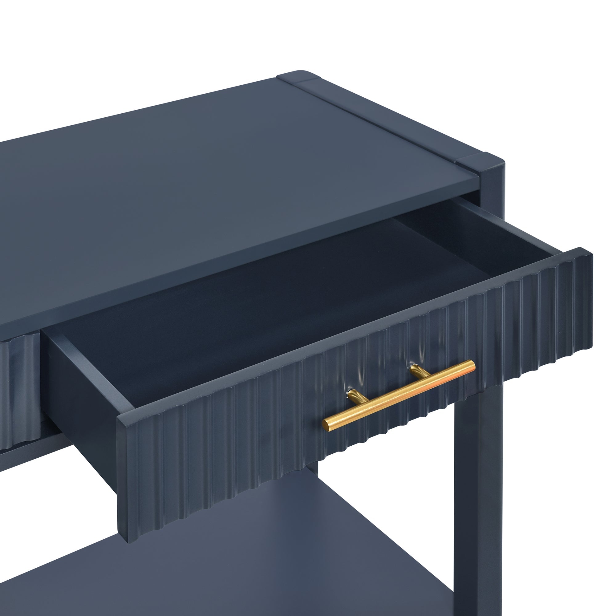 Fluted Drawer Contemporary Entryway Console Table