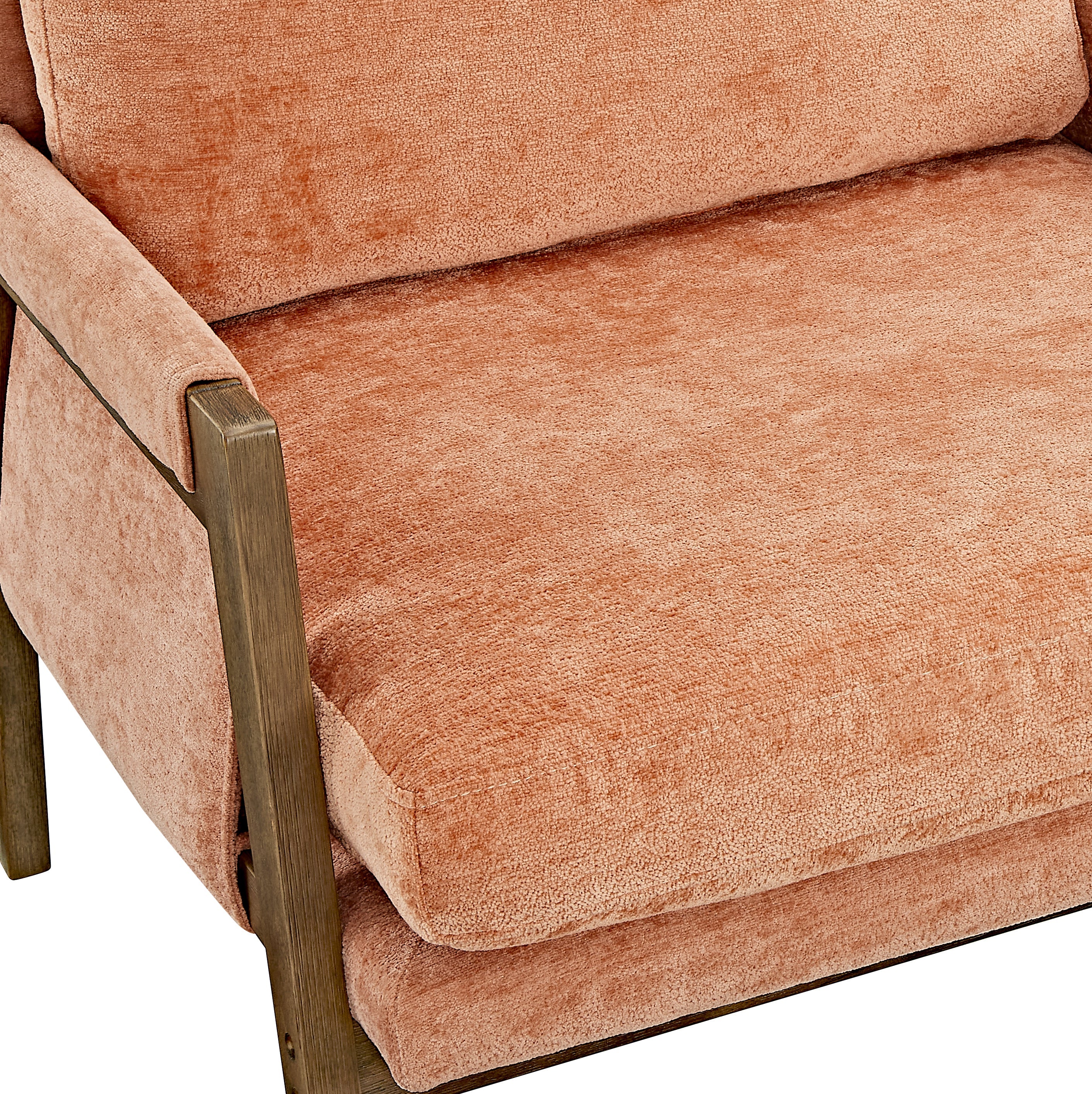 Kelly Modern Wood Frame Velvet Accent Chair