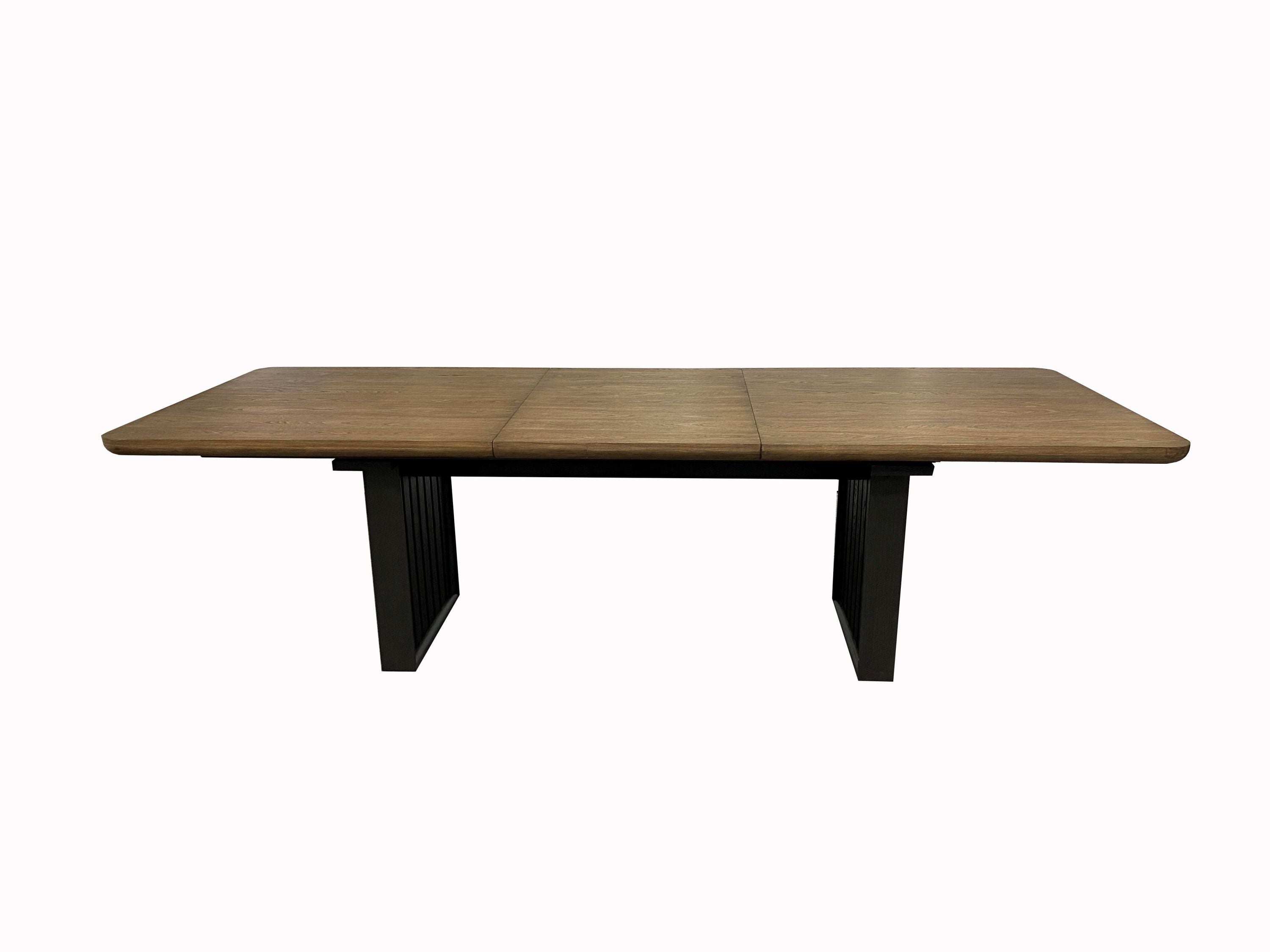 Double Pedestal Table In Latte Finish