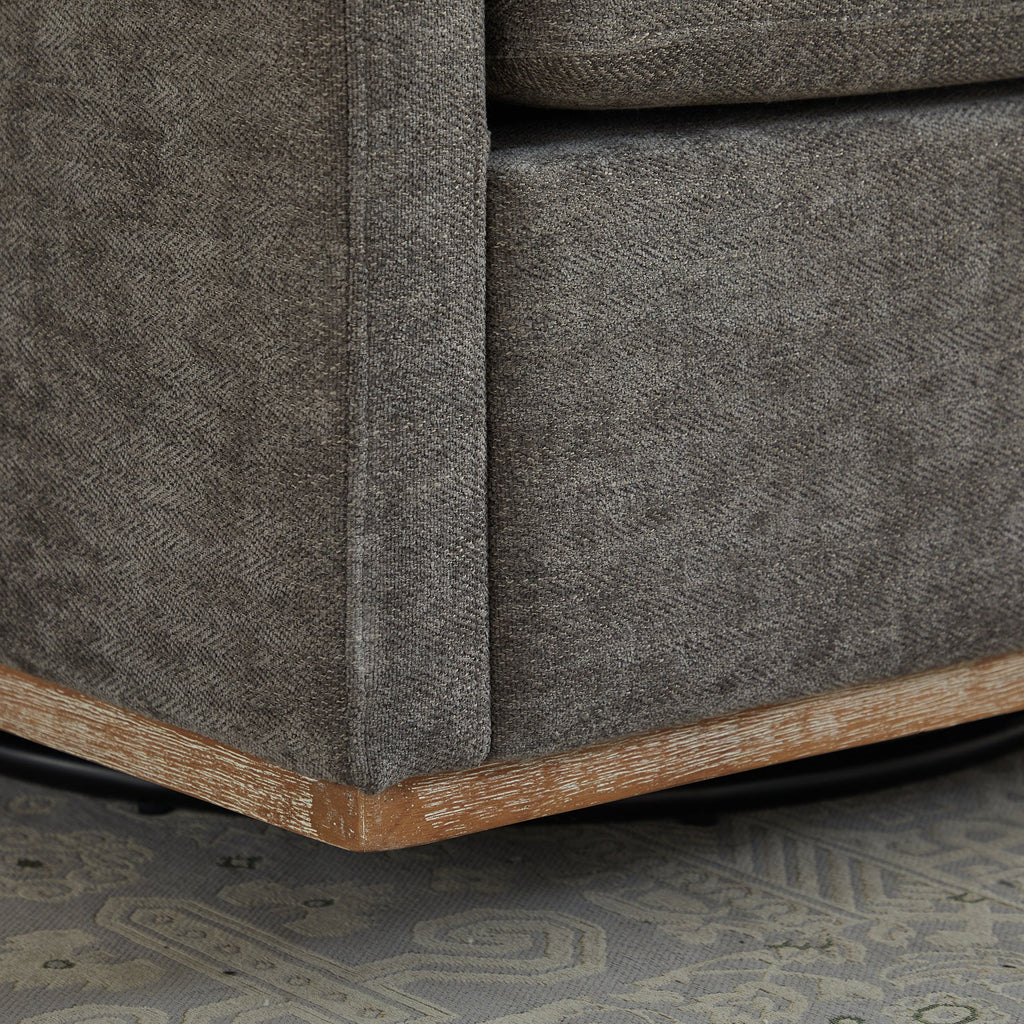 Modern Square Upholstered Swivel Accent Chair