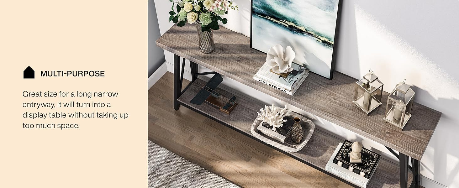 Millstone Industrial Sofa Table