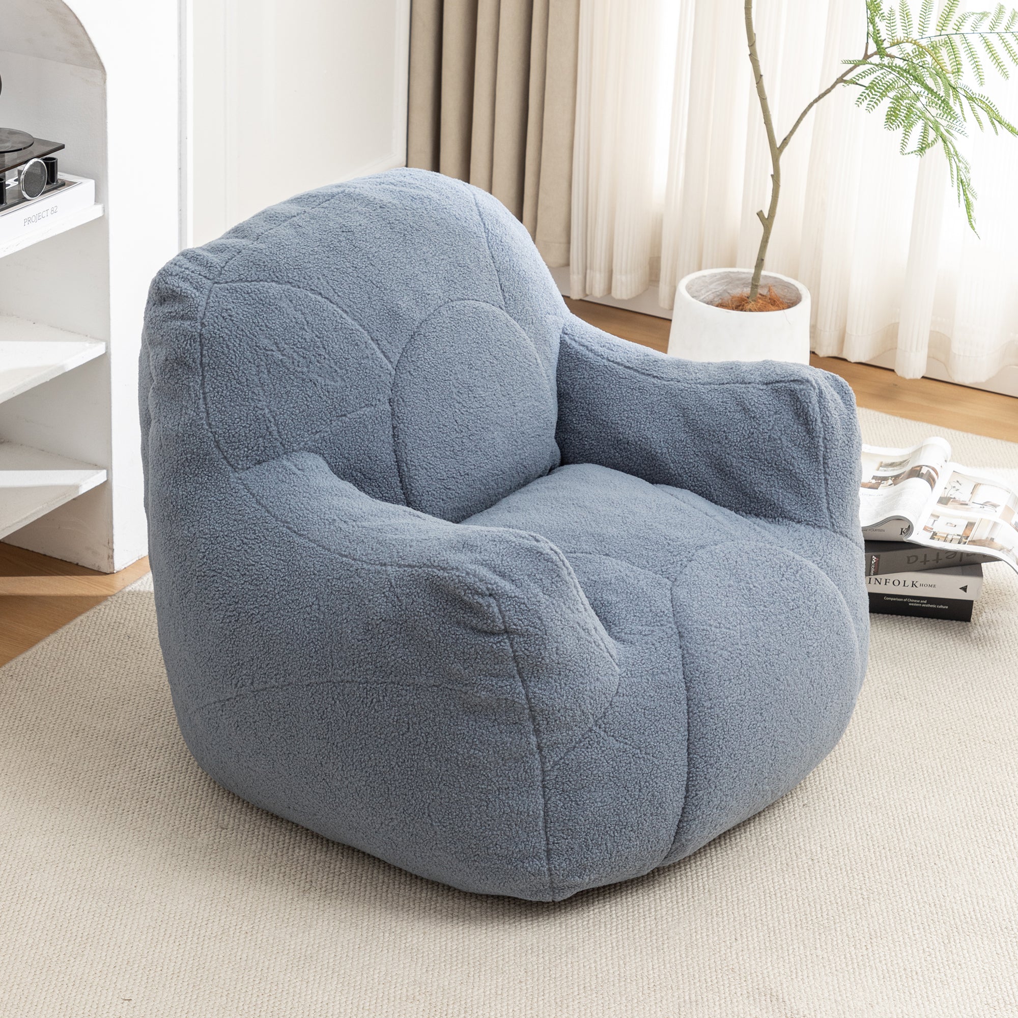 Tufted Memory Foam Bean Bag Chair