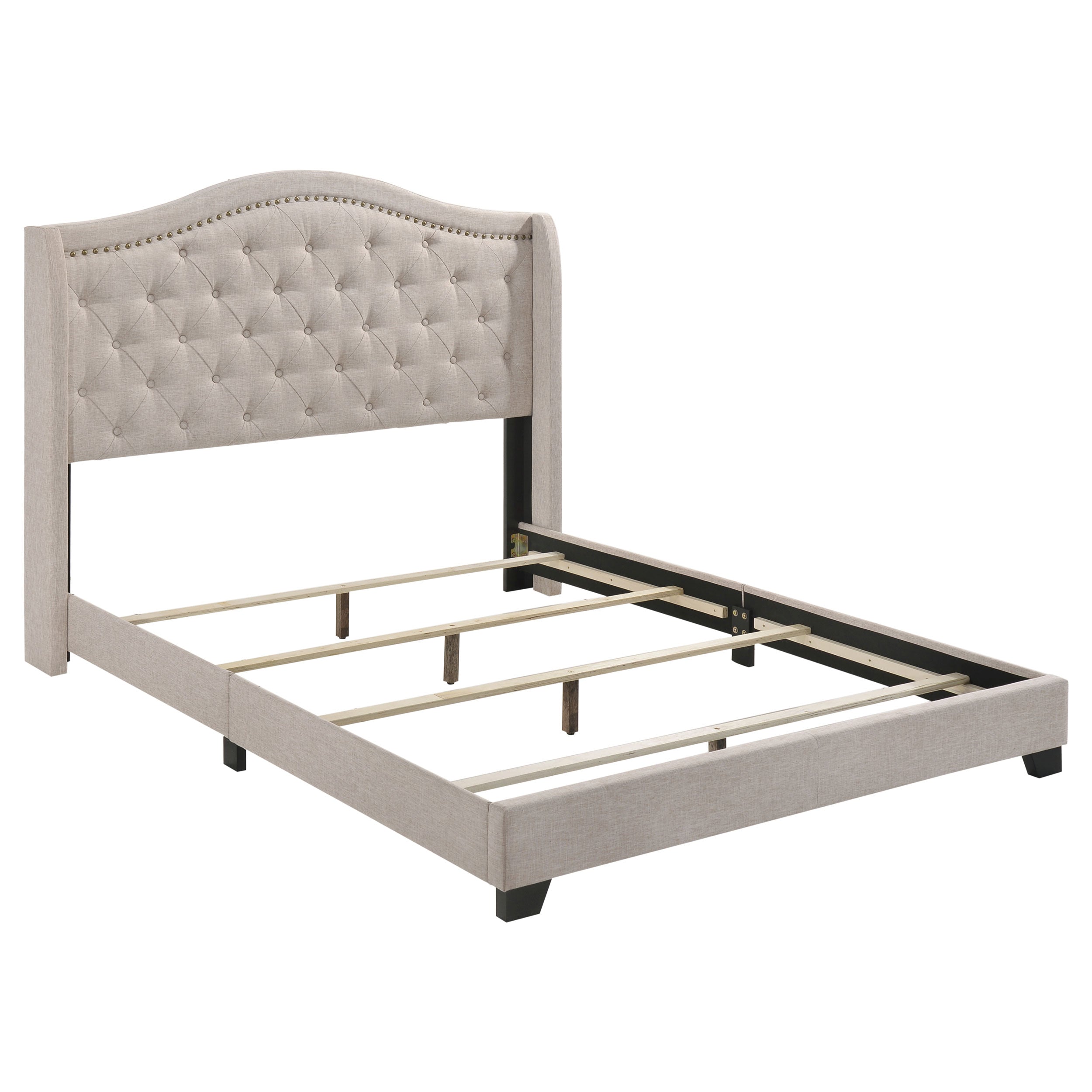 Upholstered Wingback Bed