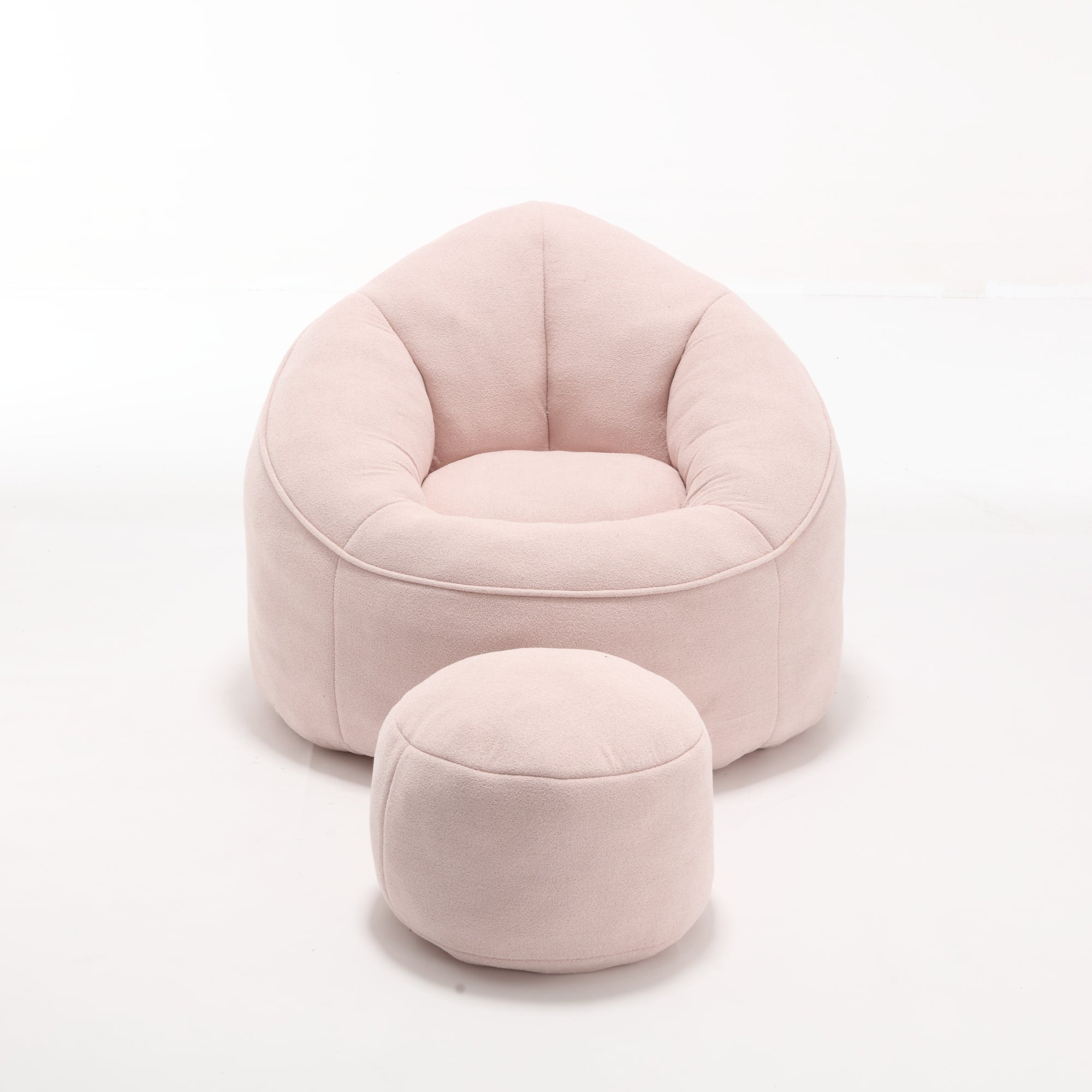 Bean Bag Sofa Chair with High-Pressure Foam and Footrest