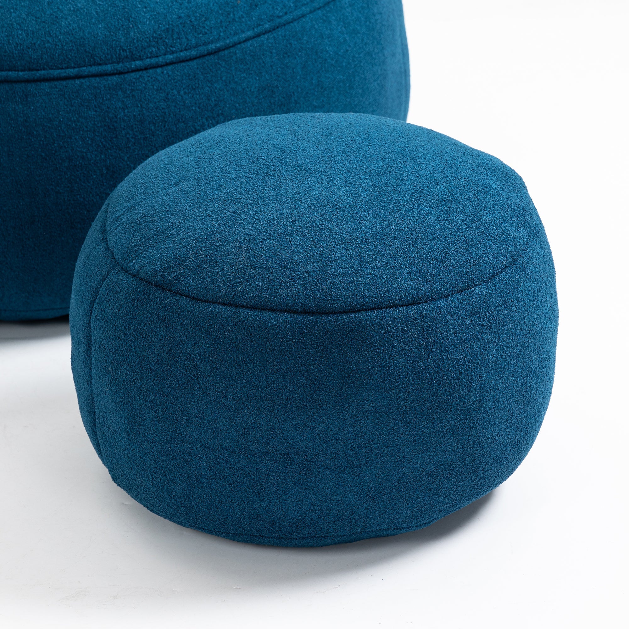 Bean Bag Sofa Chair with High-Pressure Foam and Footrest