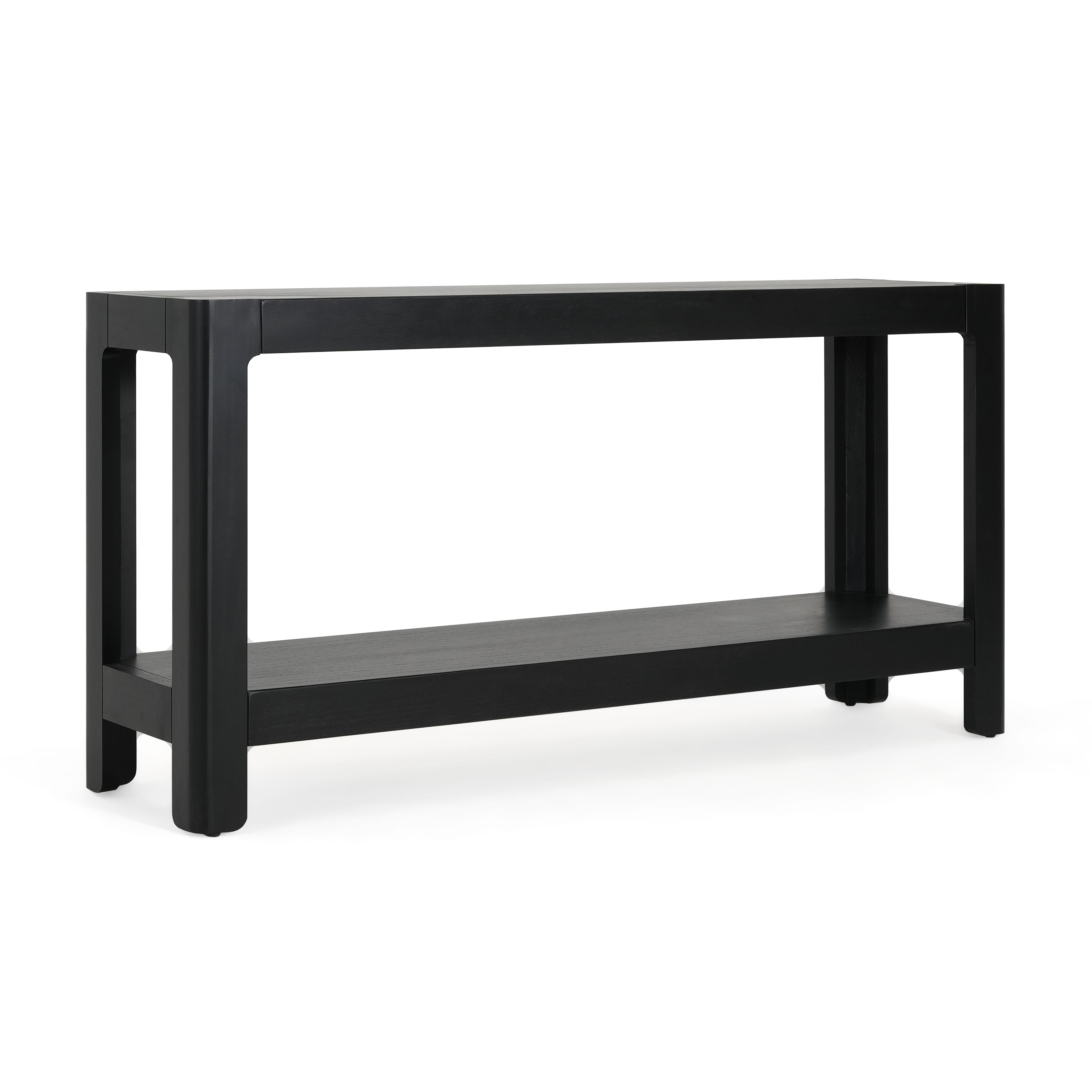 Modern Farmhouse Minimalist Rounded Console Table