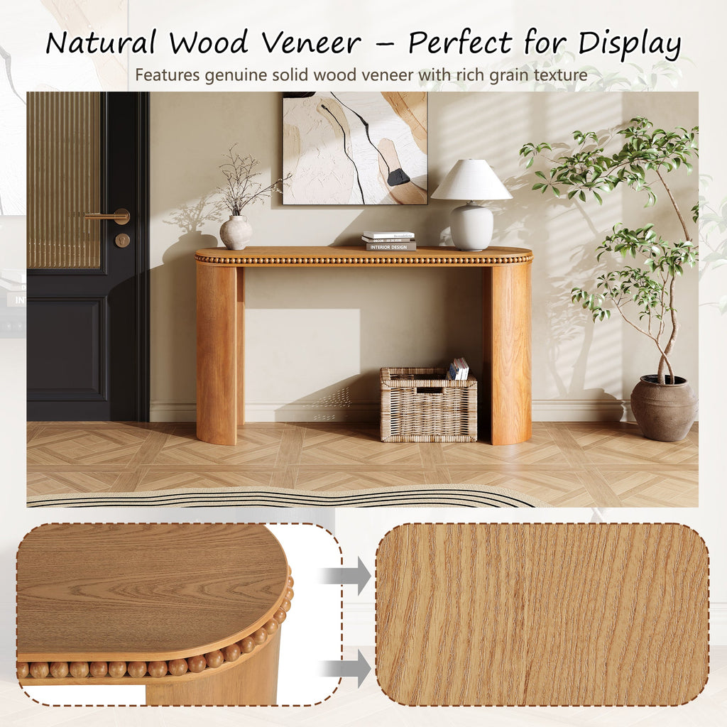 Beaded Trim Console Table