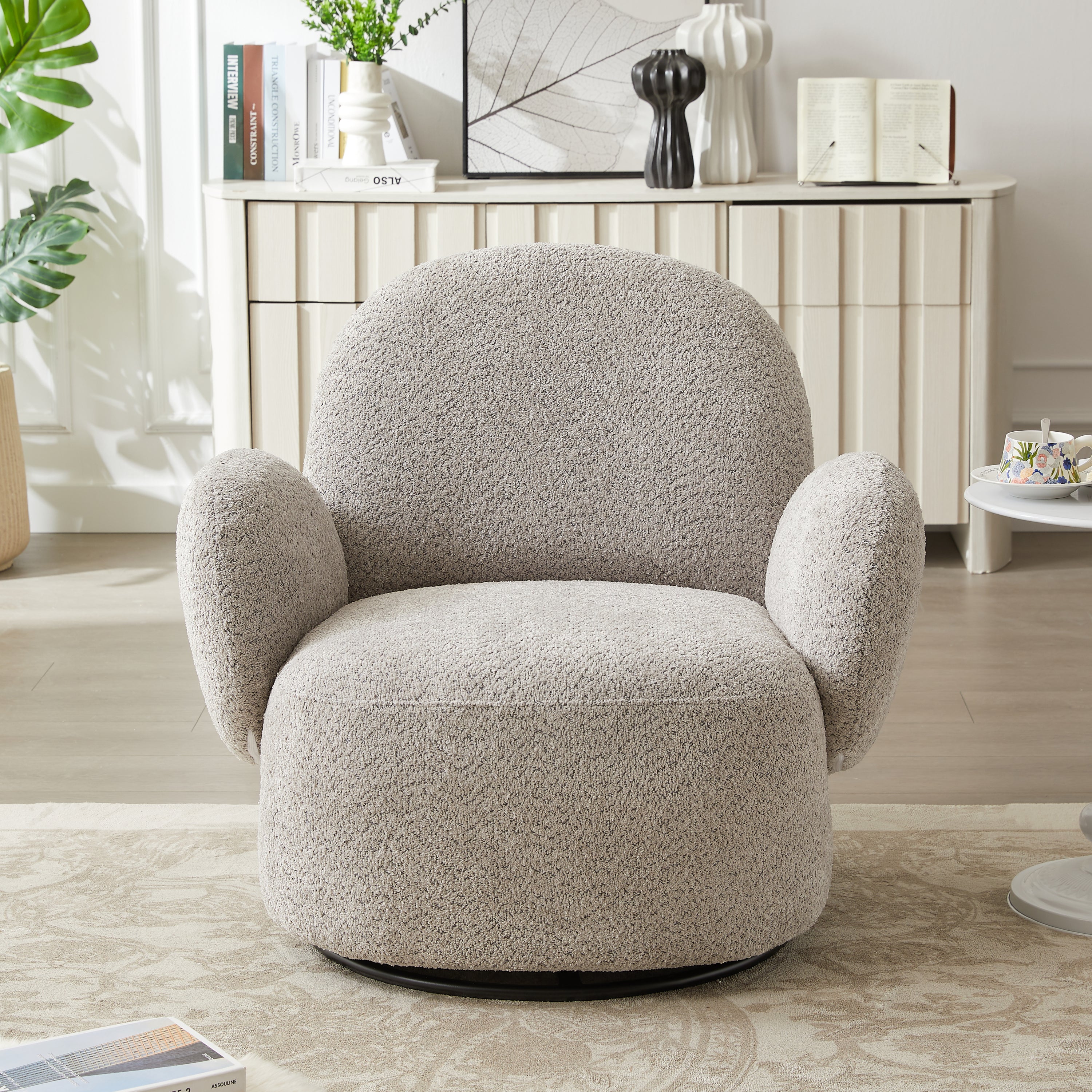 Modern Swivel Upholstered Accent Chair
