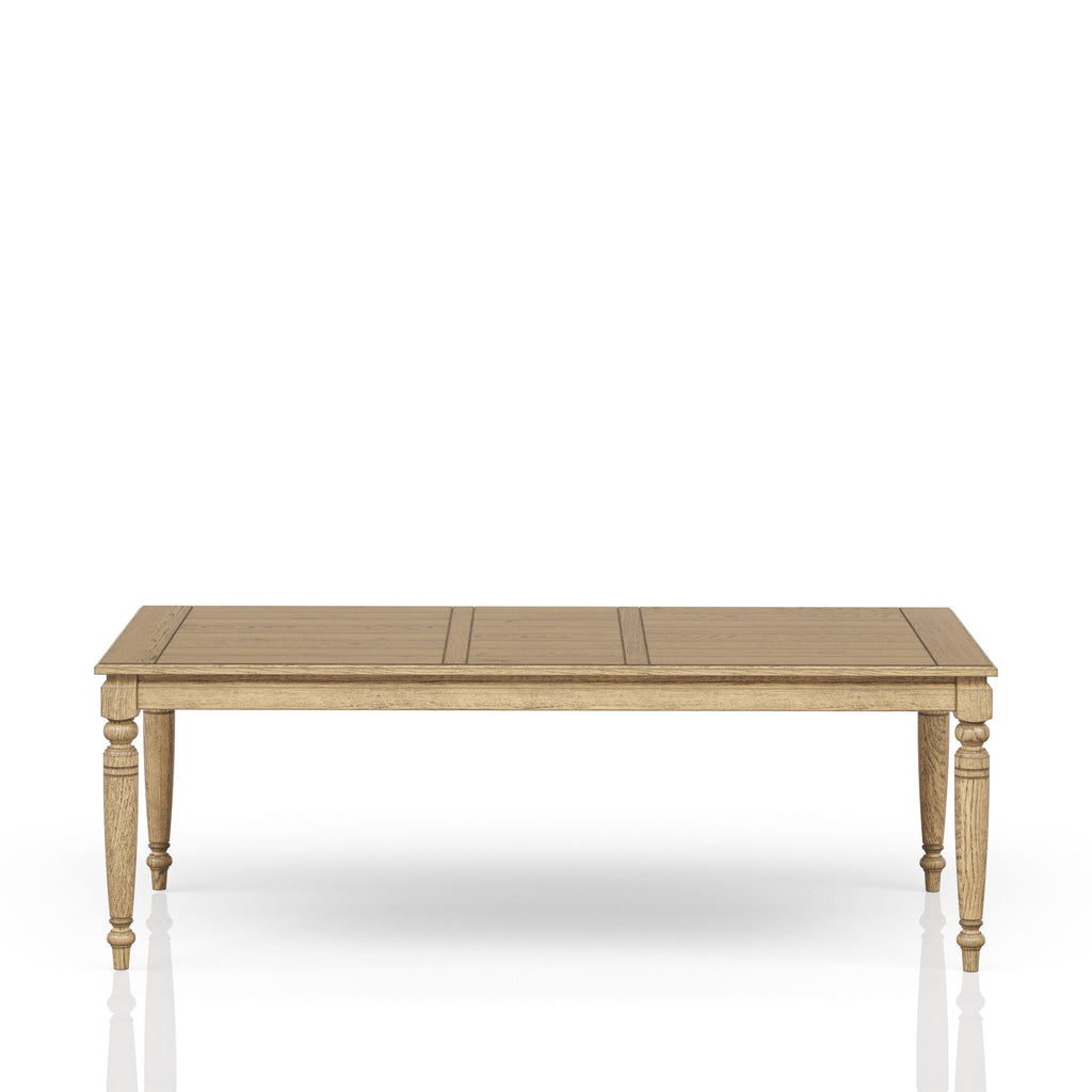 Fordham Turned Leg Wood Extendable Dining Table with Leaf