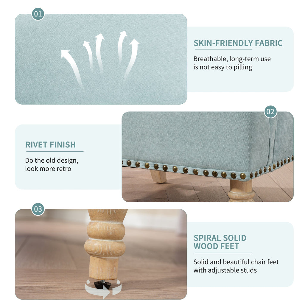 Nailhead Trim Upholstered Accent Chair