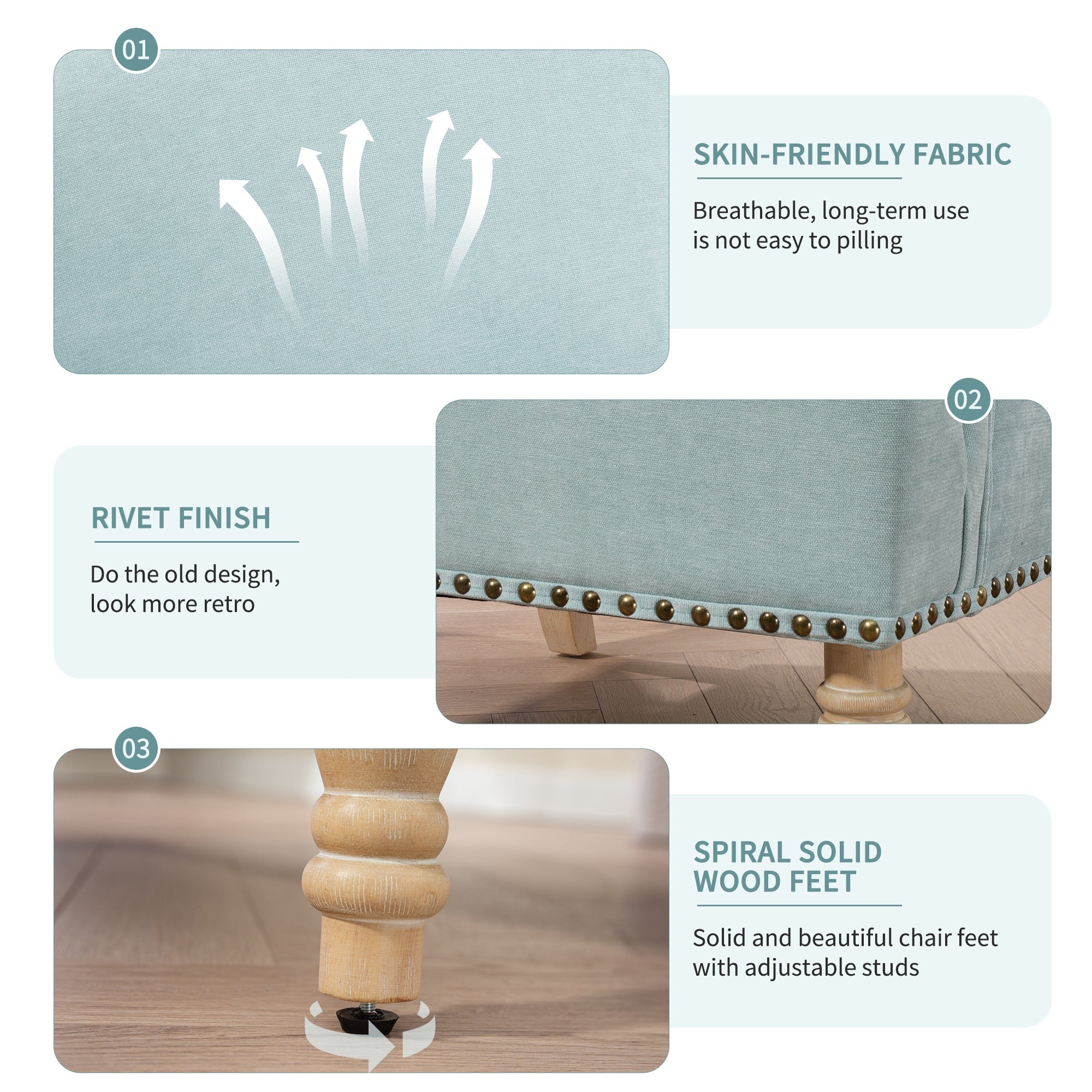 Nailhead Trim Upholstered Accent Chair
