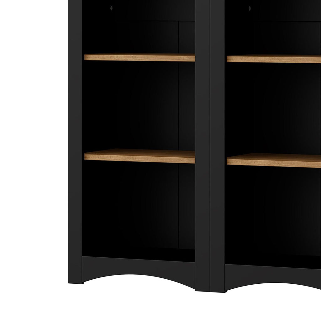 Farmhouse Two-Tone Storage Cabinet with Adjustable Shelves