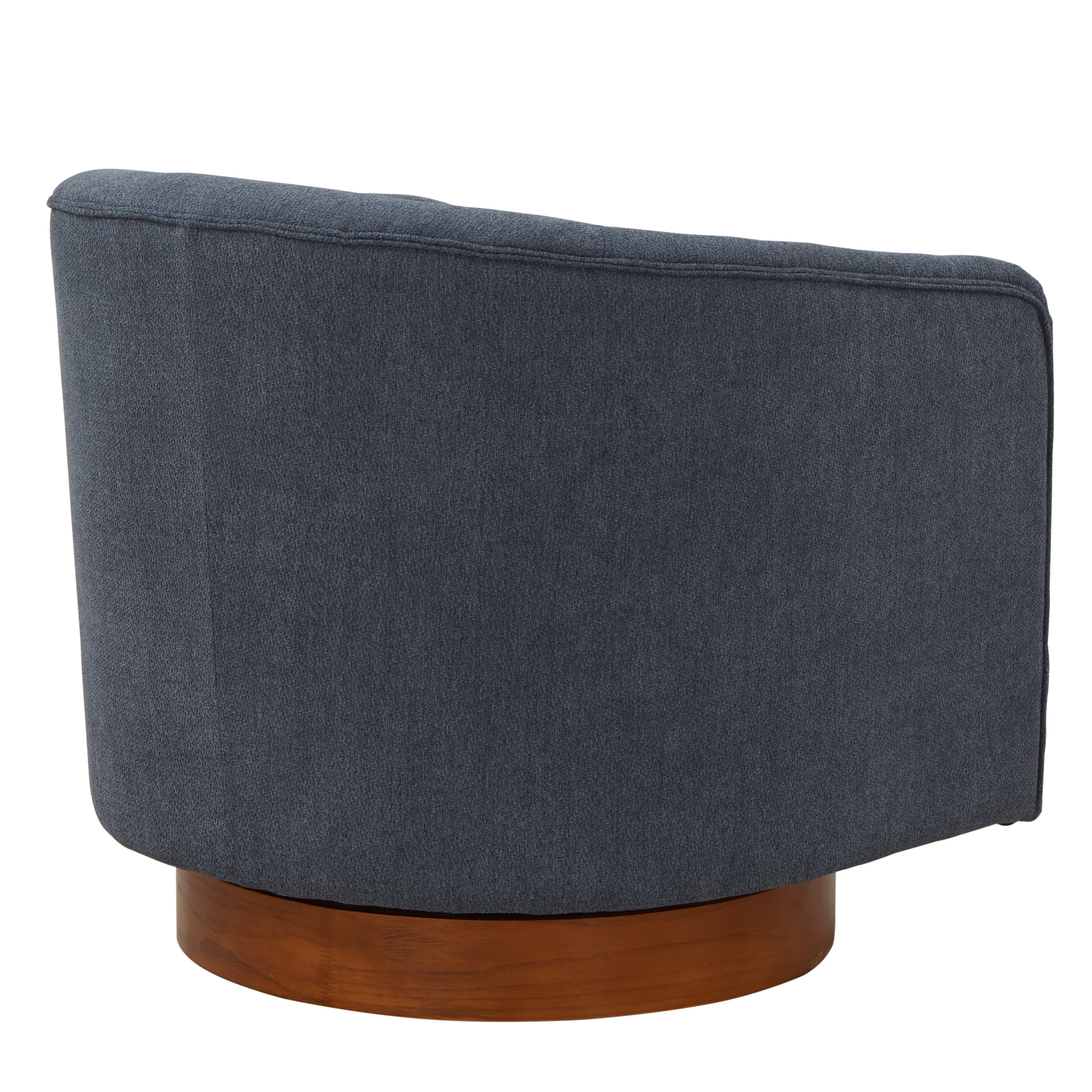 Miramar Wood Base Swivel Club Accent Chair
