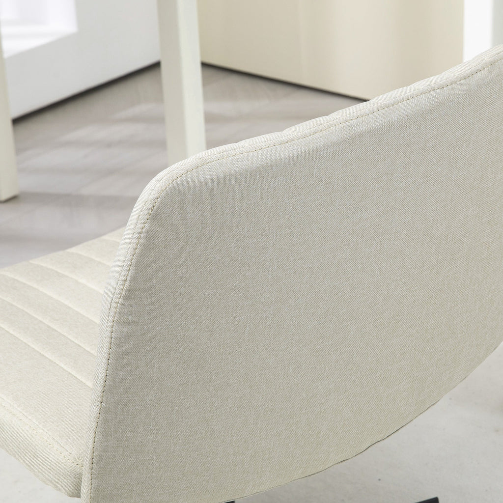 Wide Armless Office Desk Chair with Adjustable Height