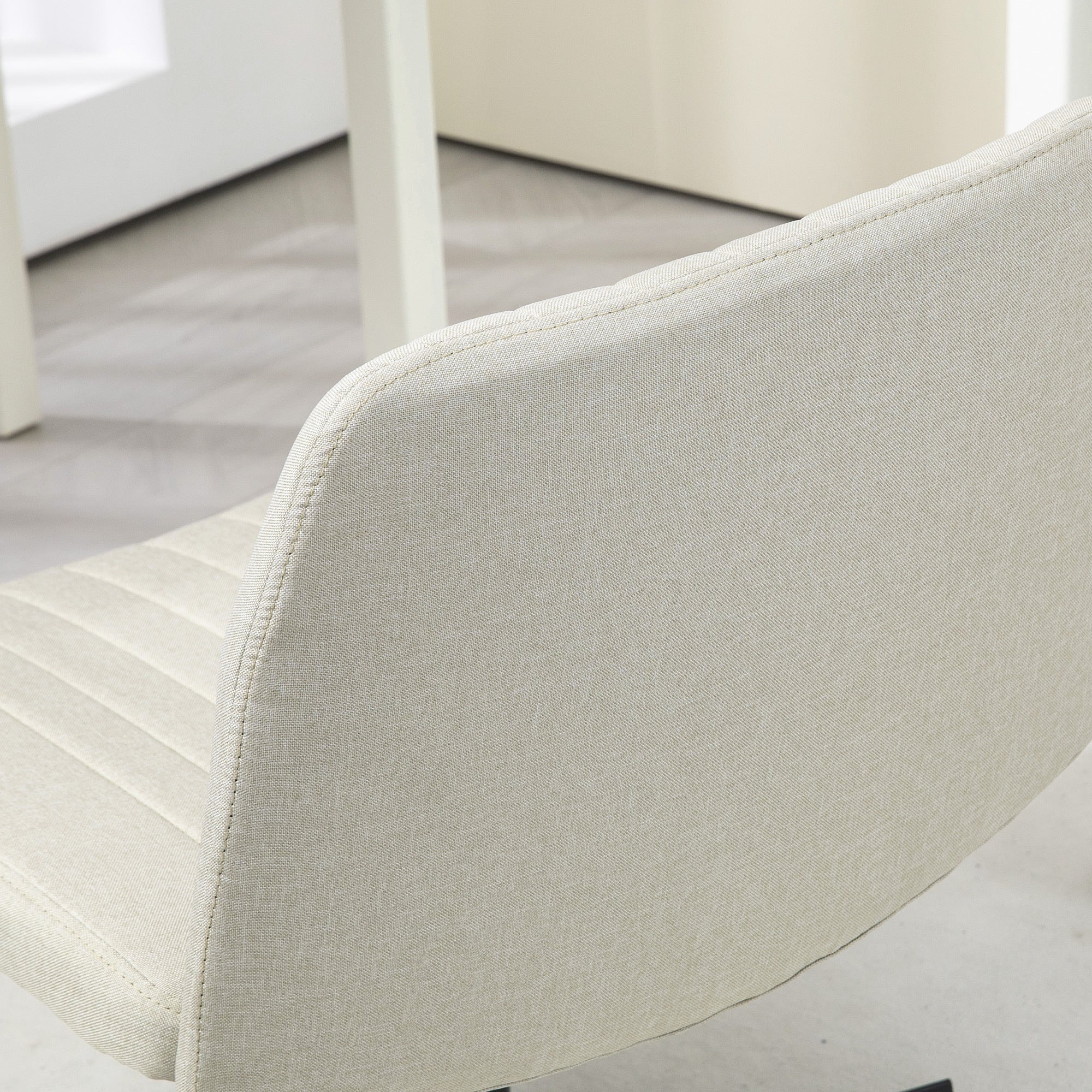 Wide Armless Office Desk Chair with Adjustable Height