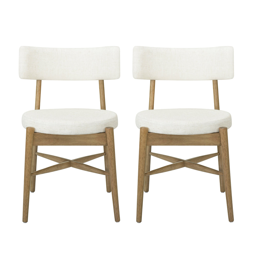Harveston Mid Century Modern Boucle Upholstered Dining Chairs, Set of 2