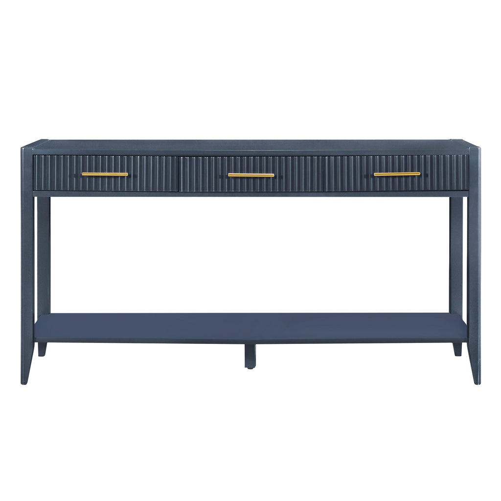 Fluted Drawer Contemporary Entryway Console Table