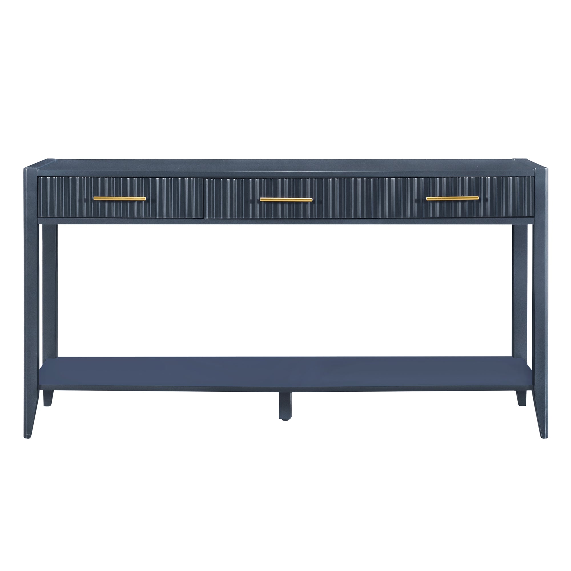 Fluted Drawer Contemporary Entryway Console Table