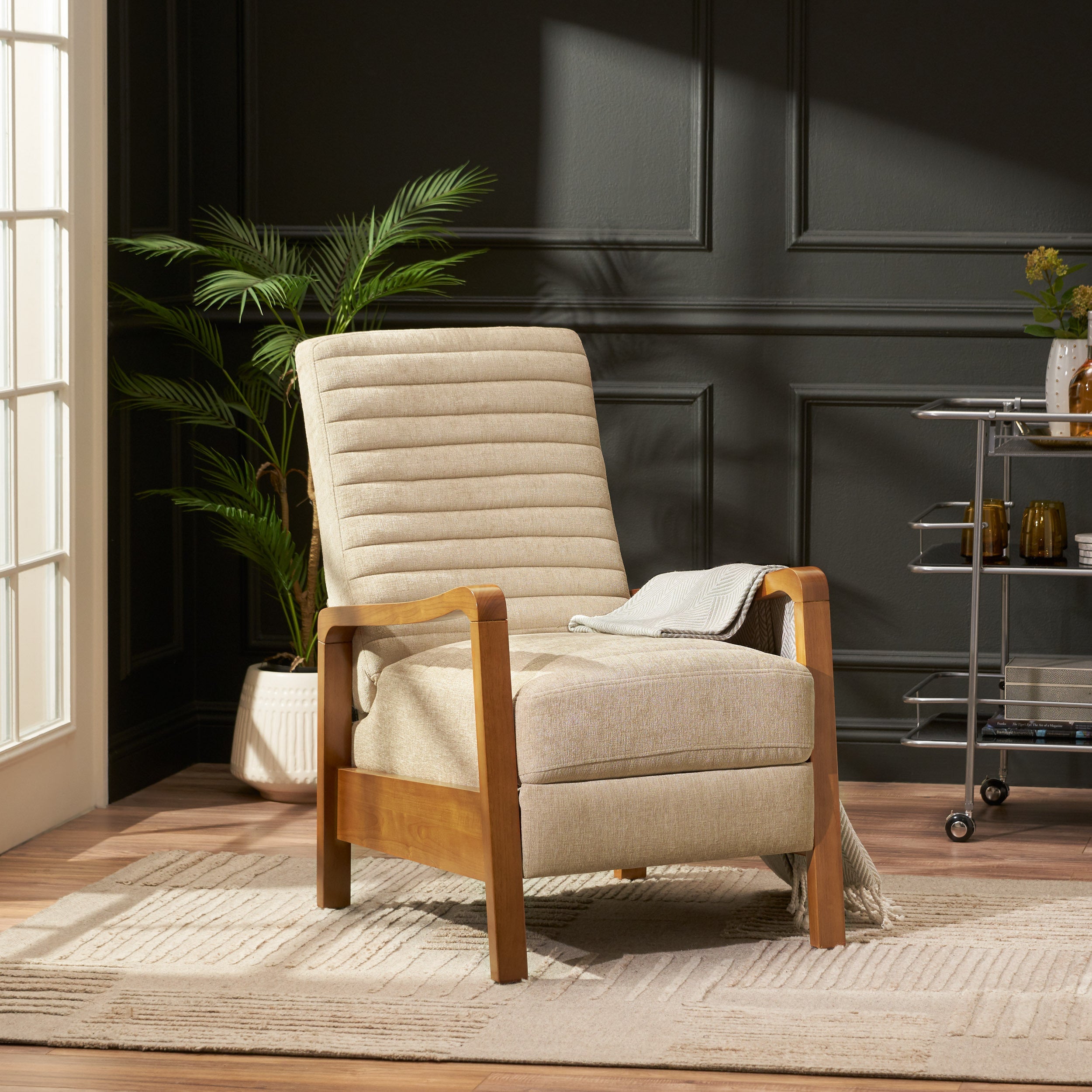 Mid-Century Modern Manual Club Recliner