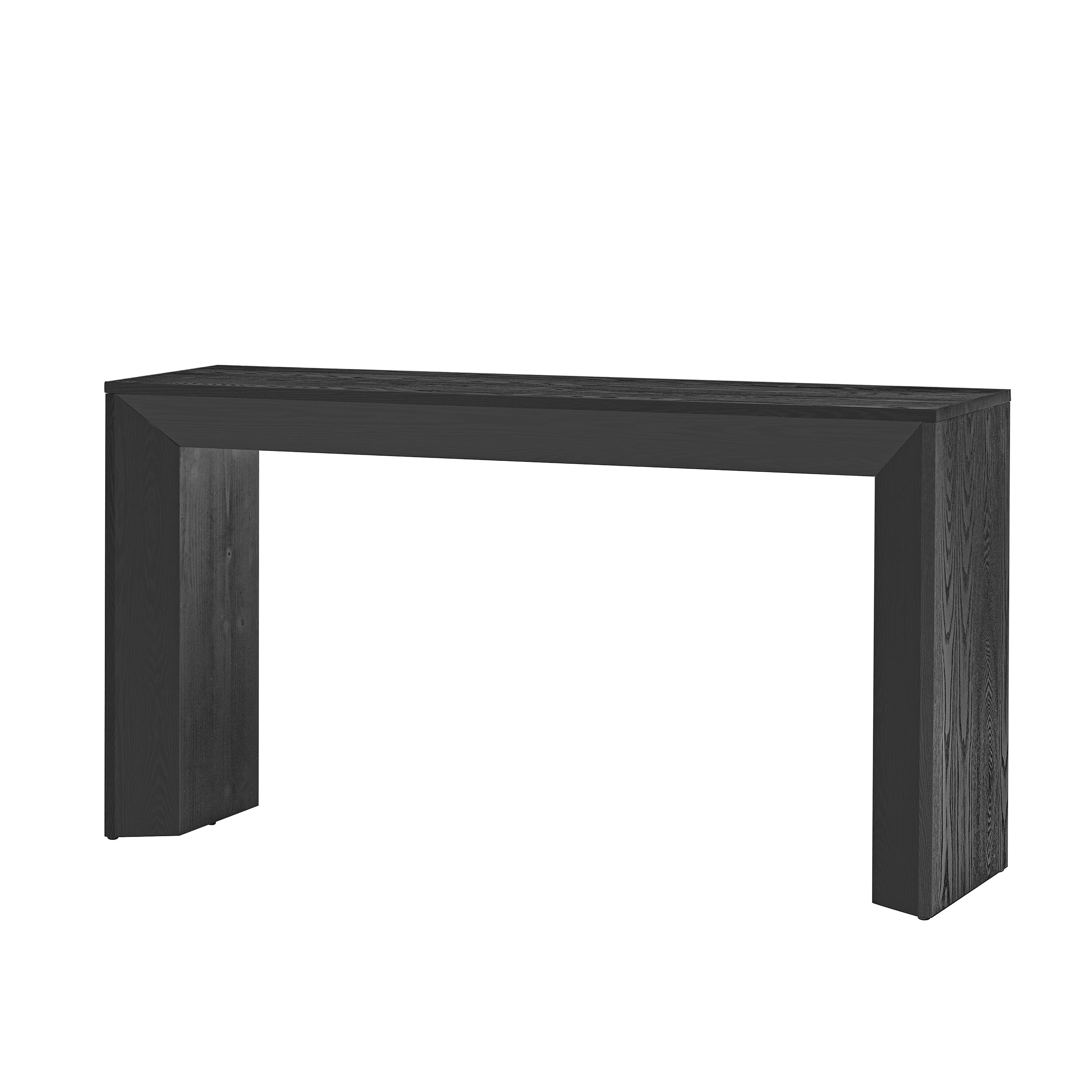 Minimalist Rustic Rectangular Waterfall Console Table