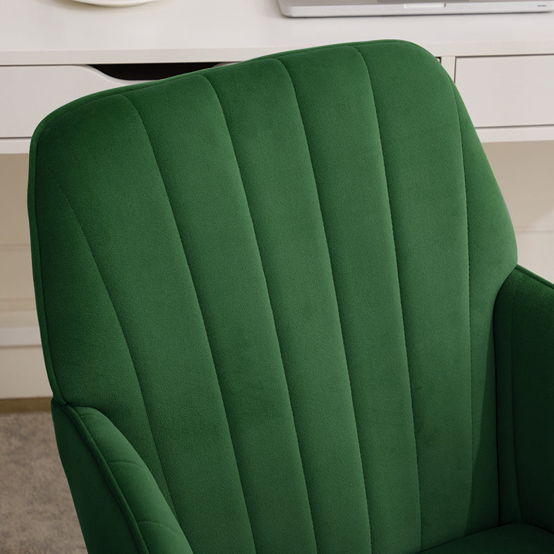 Adjustable Ergonomic Swivel Chair with Golden Base