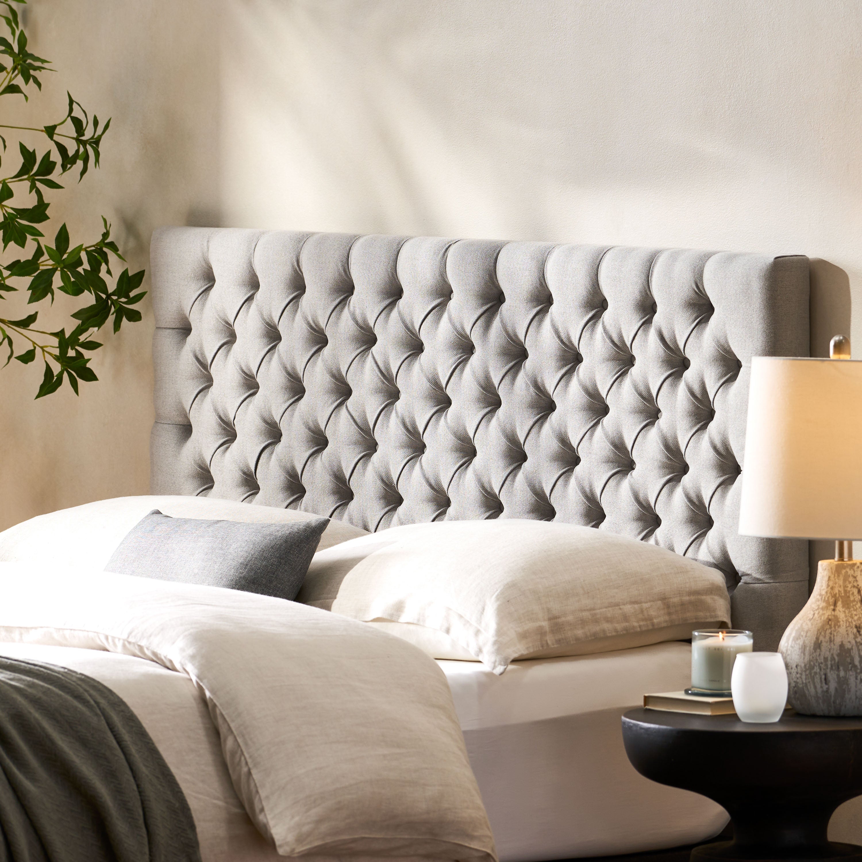 Annecy Contemporary Upholstered Fabric Headboard
