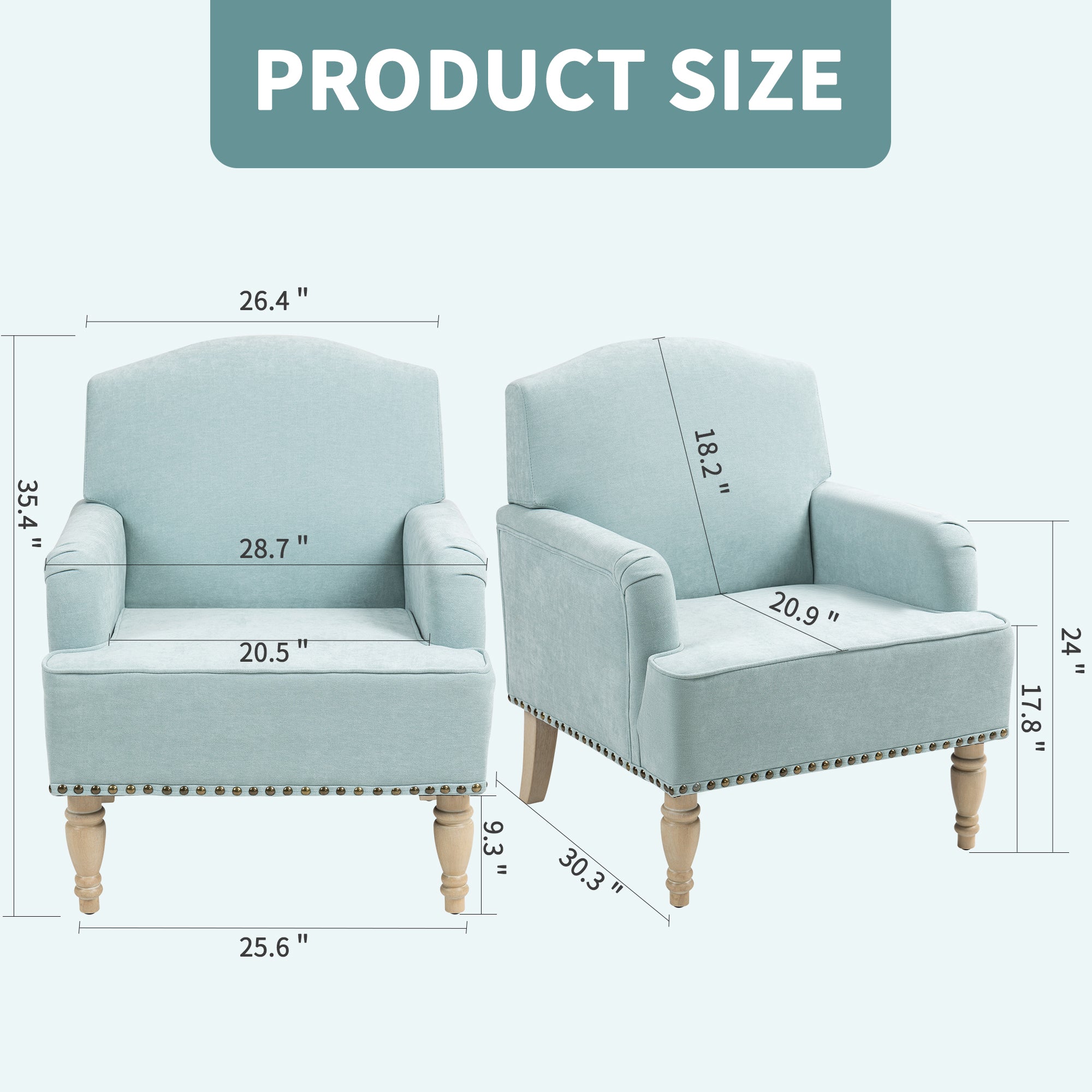 Nailhead Trim Upholstered Accent Chair