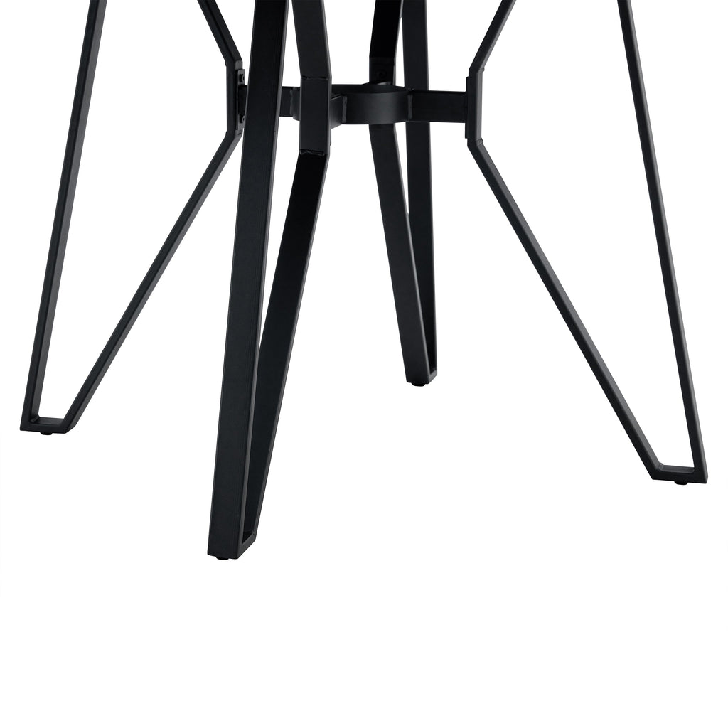 Crosswell Round Dining Table with Metal Legs