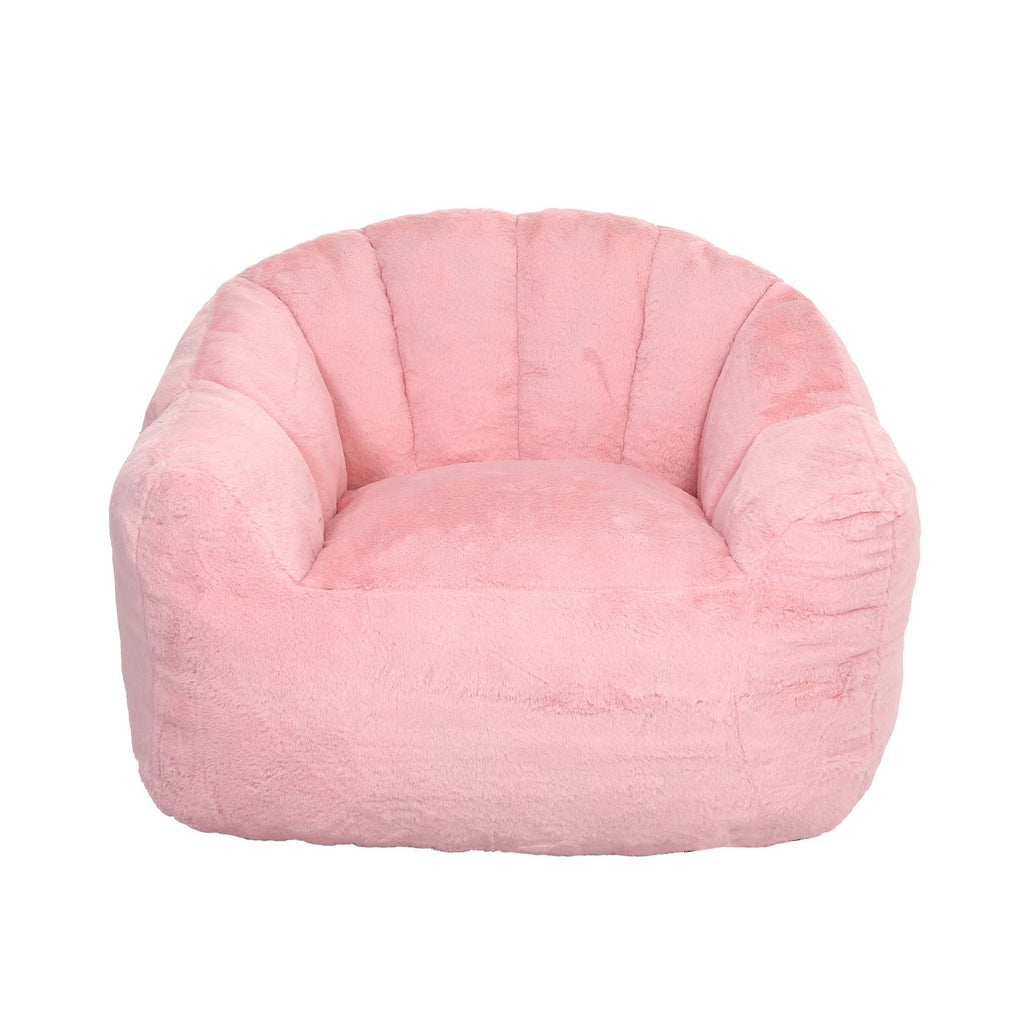Beanbag Sofa Chair with Armrests Stuffed with High-Density Foam