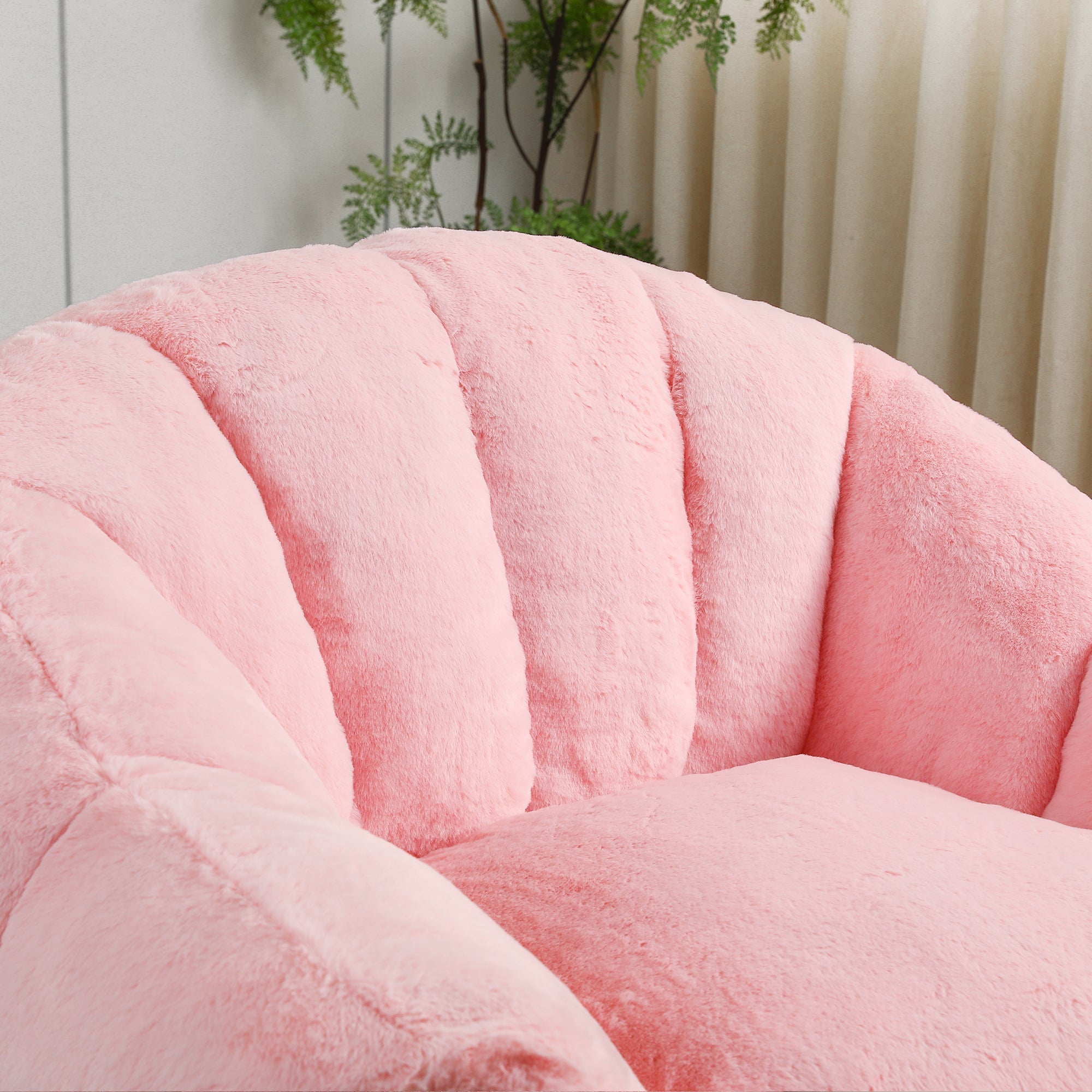 Beanbag Sofa Chair with Armrests Stuffed with High-Density Foam