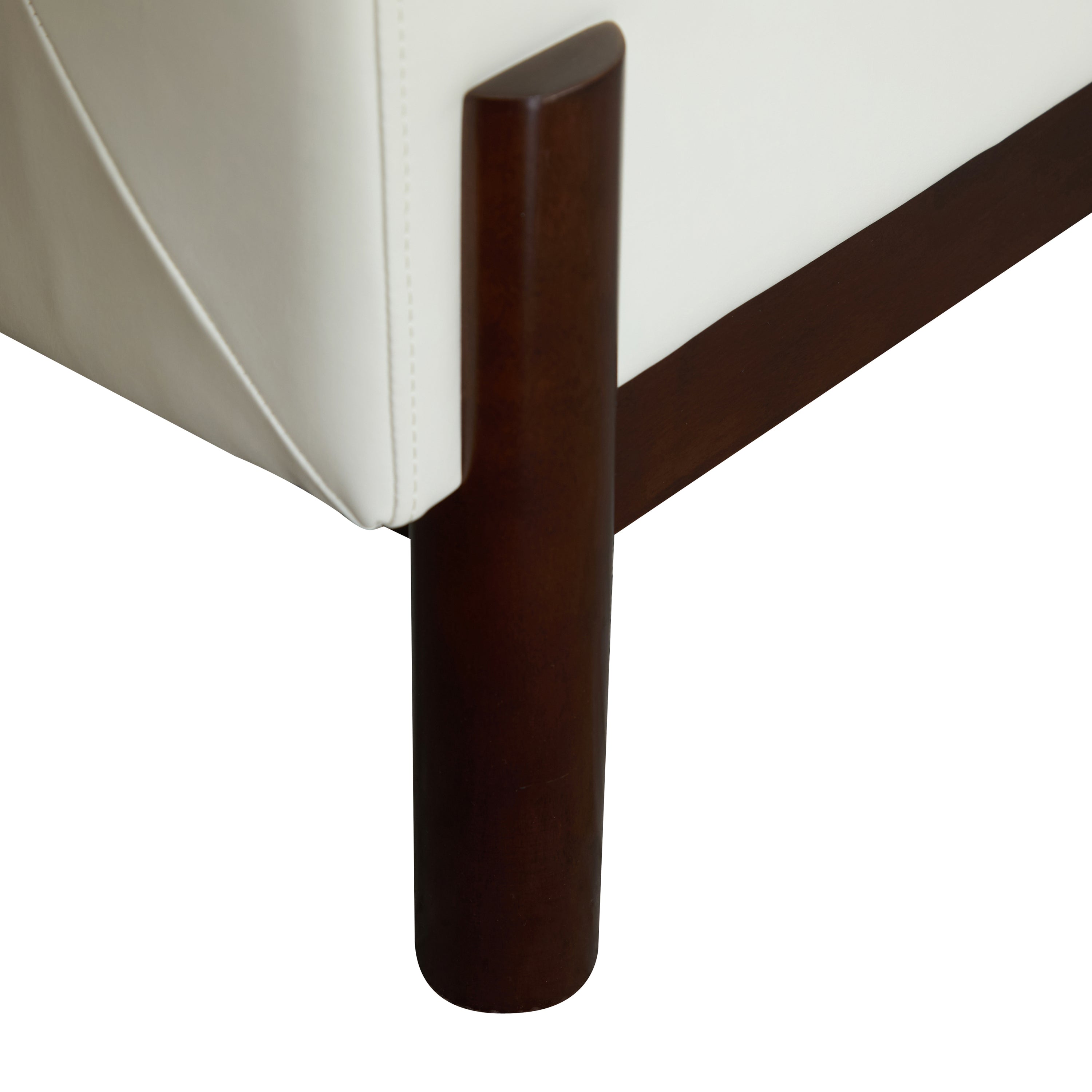 Faux Leather Barrel Club Accent Chair