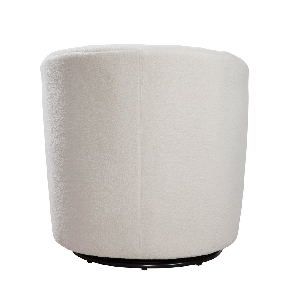 Oaklynn Barrel Style Swivel Accent Chair with Performance Fabric