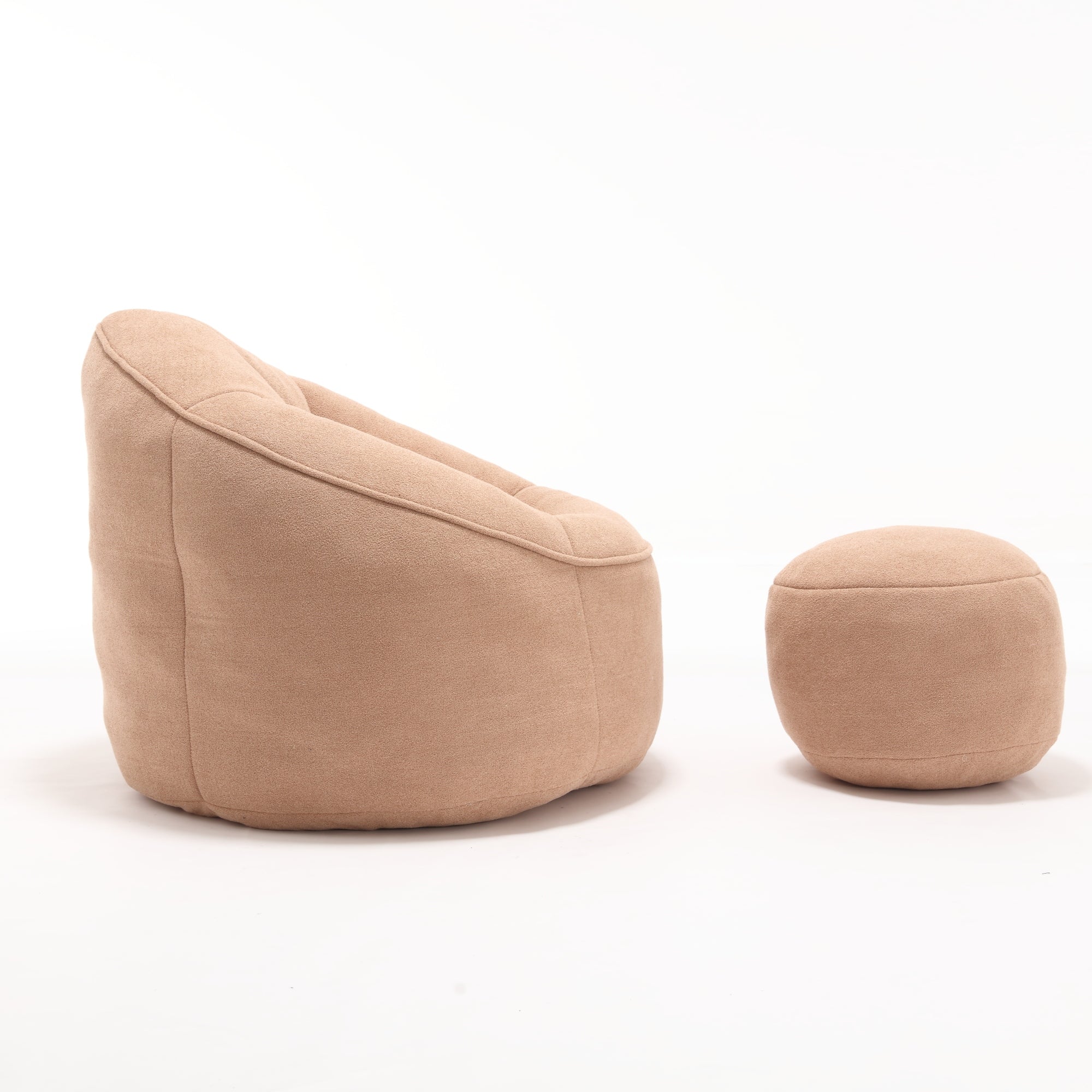 Bean Bag Sofa Chair with High-Pressure Foam and Footrest