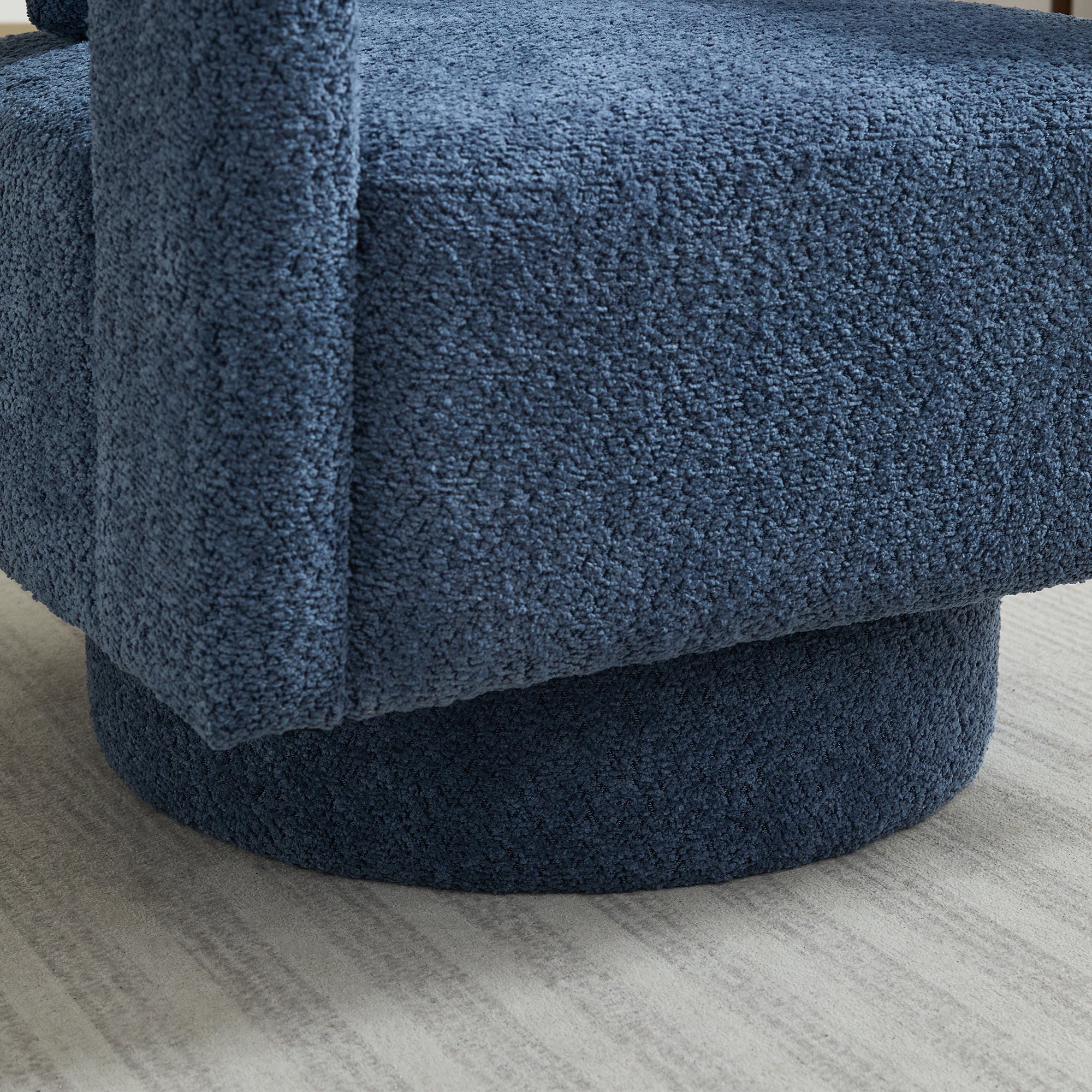 Stonewell Square Swivel Accent Chair with Open Back