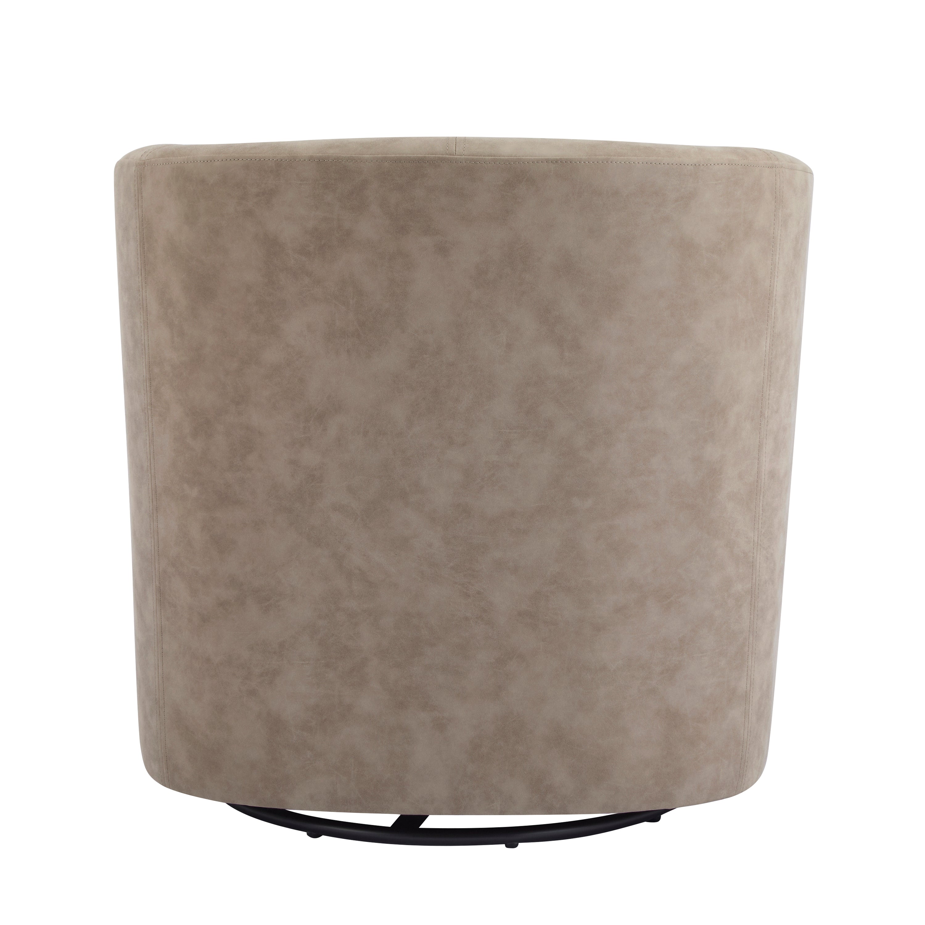 Wilmore Faux Leather Swivel Barrel Chair