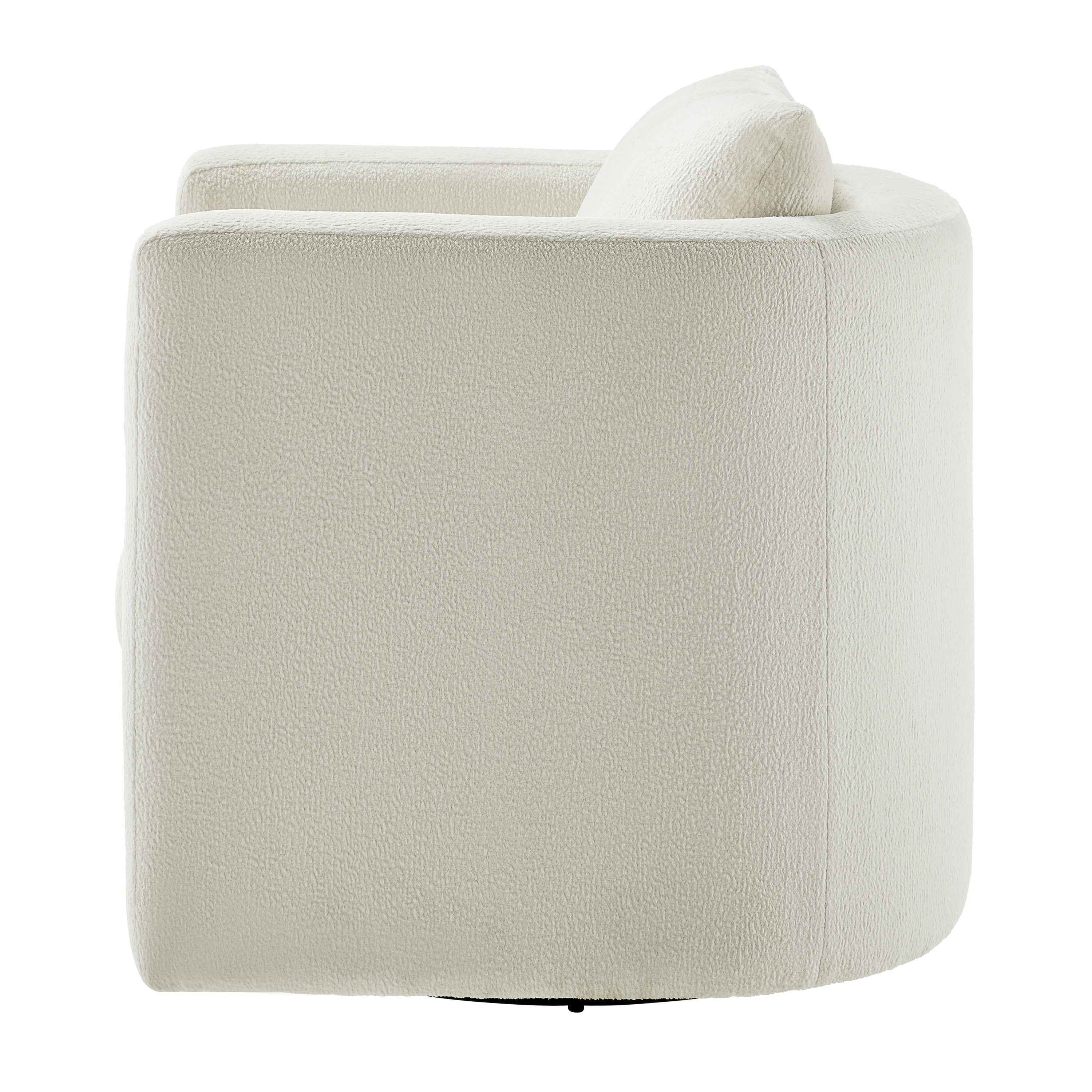 Sutton Light Grey Performance Fabric Swivel Barrel Chair